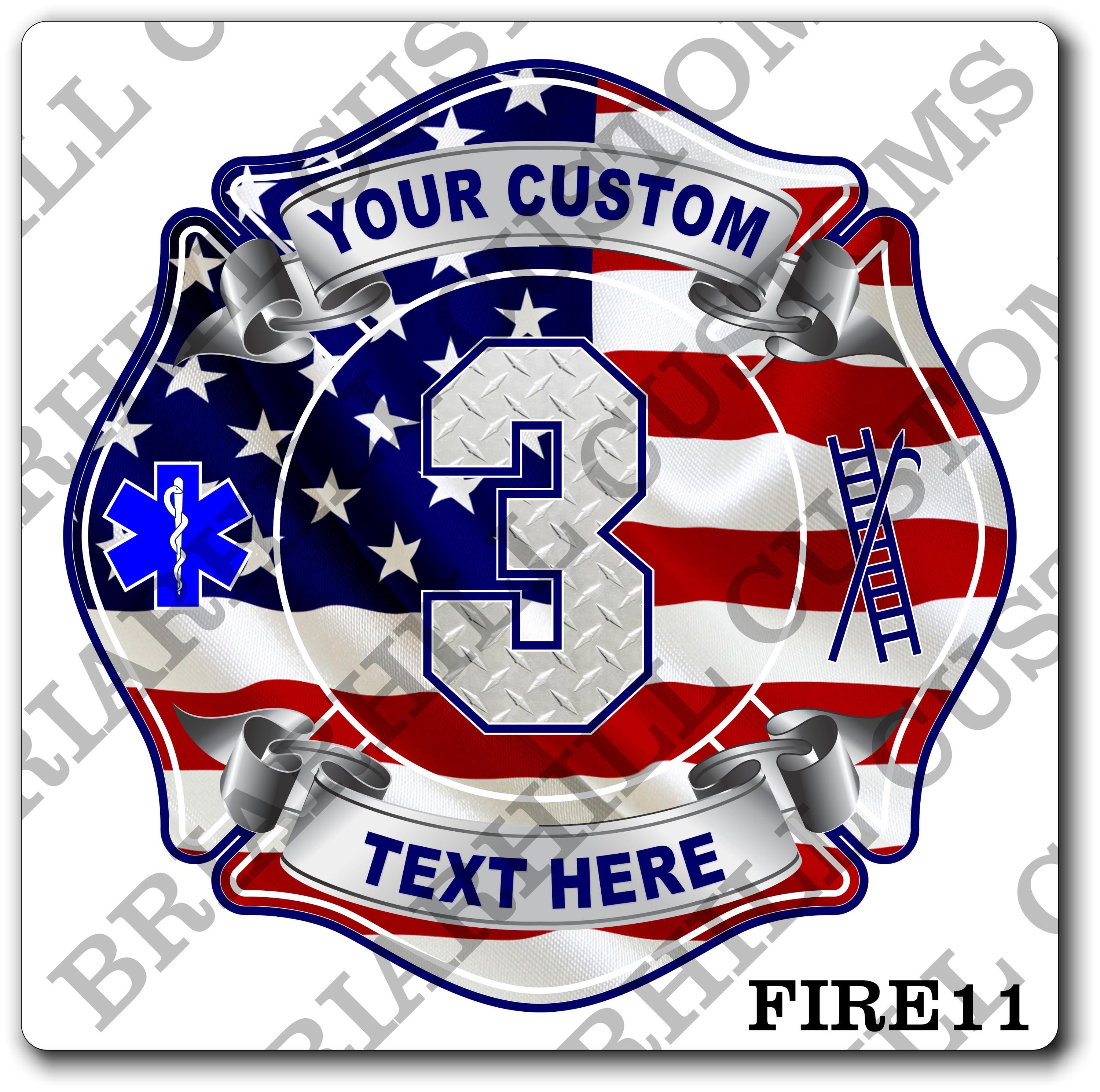Custom Fire Department Decals