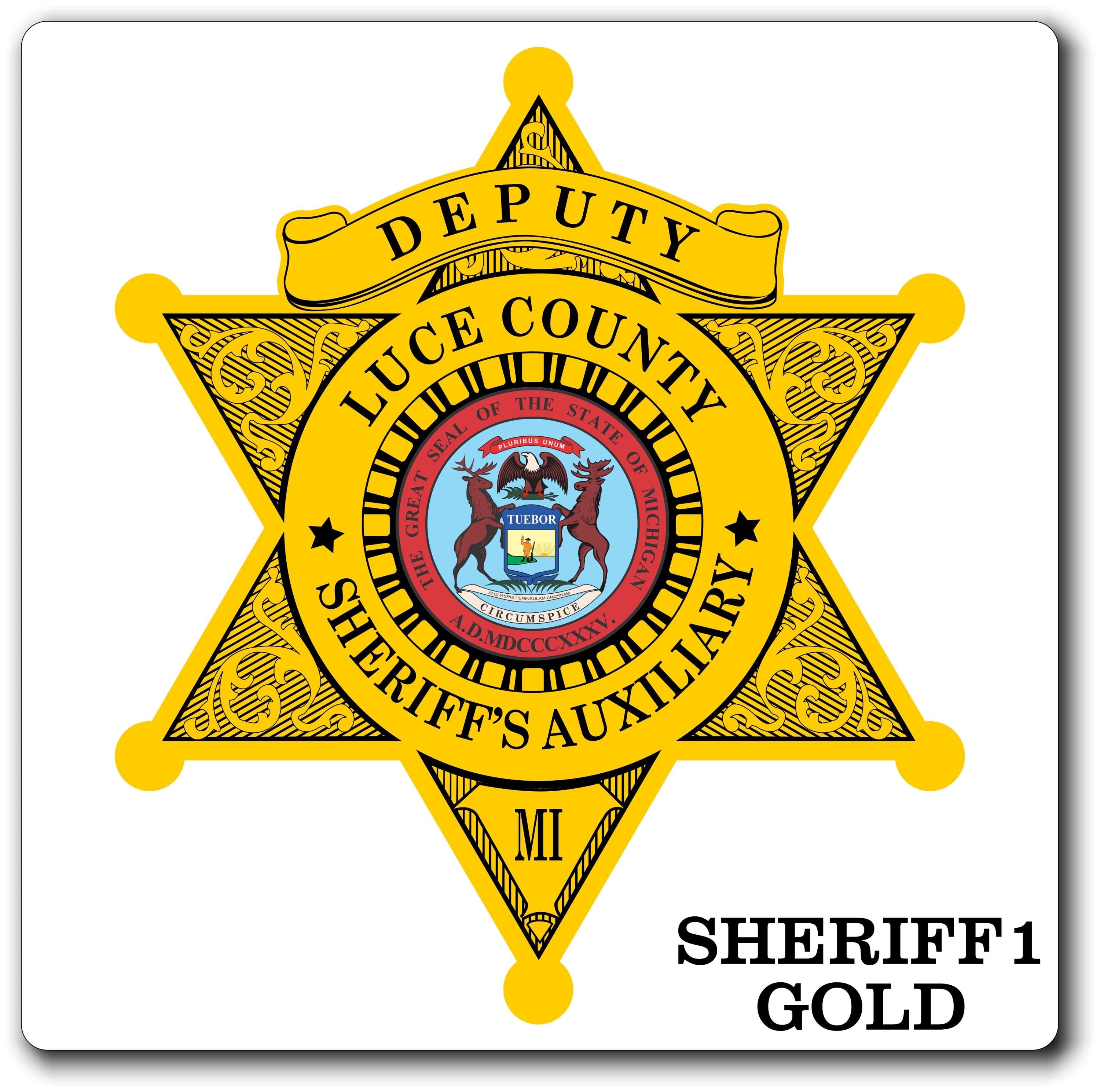 Custom Sheriff / Law Enforcement Badge Decal / Sticker (SheriffDecal1)