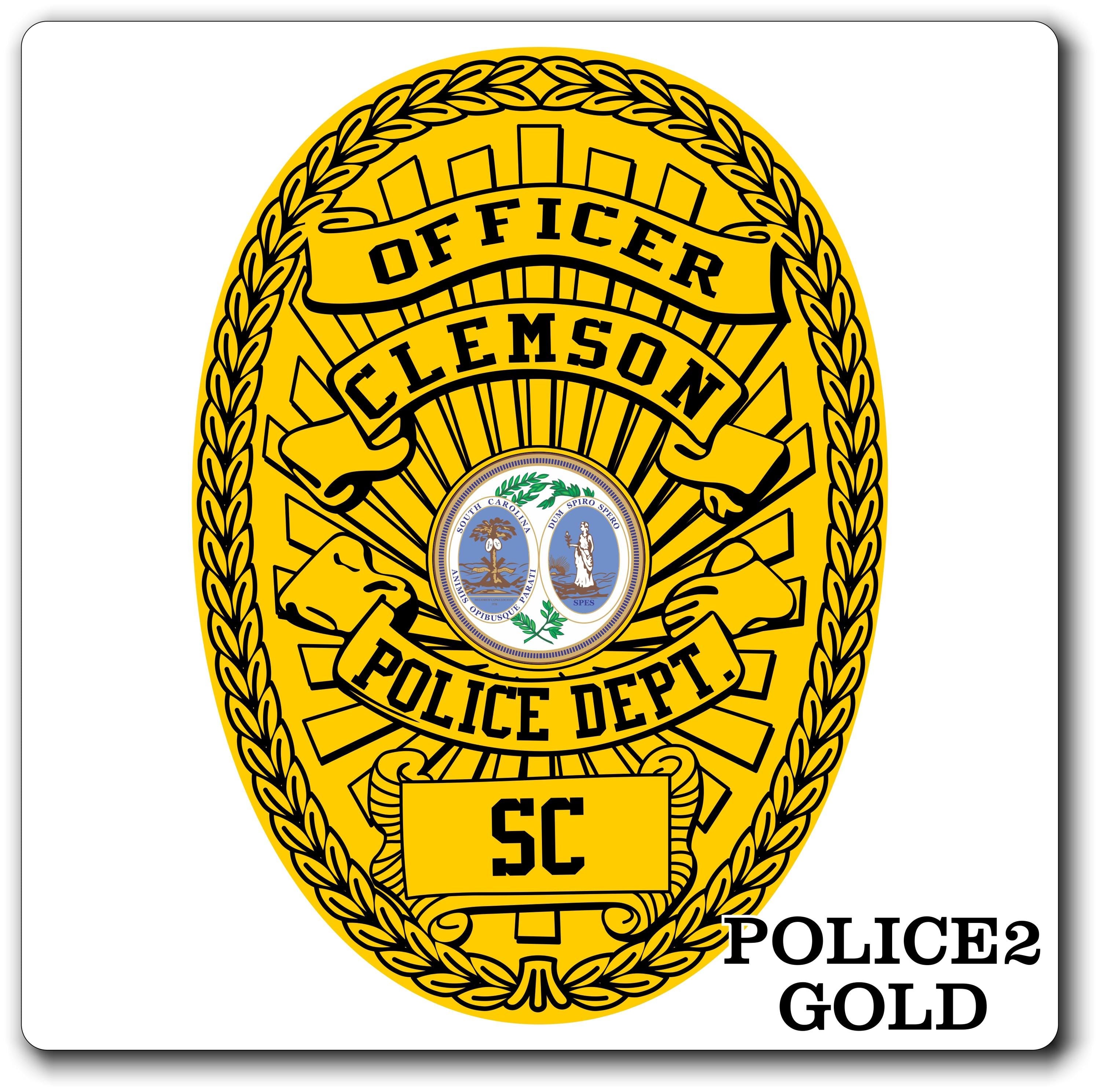 Custom Police / Law Enforcement Badge Decal / Sticker (PoliceDecal2)