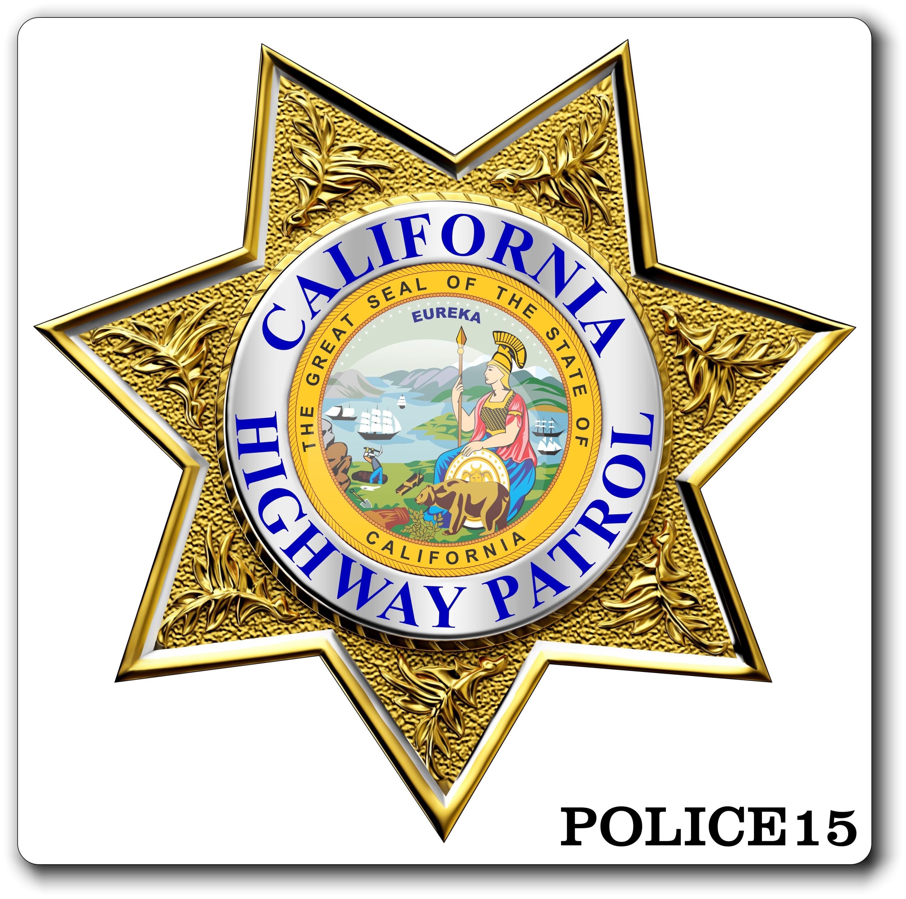 Custom Reflective Police / Law Enforcement Badge Decal / Sticker (PoliceDecal15R)