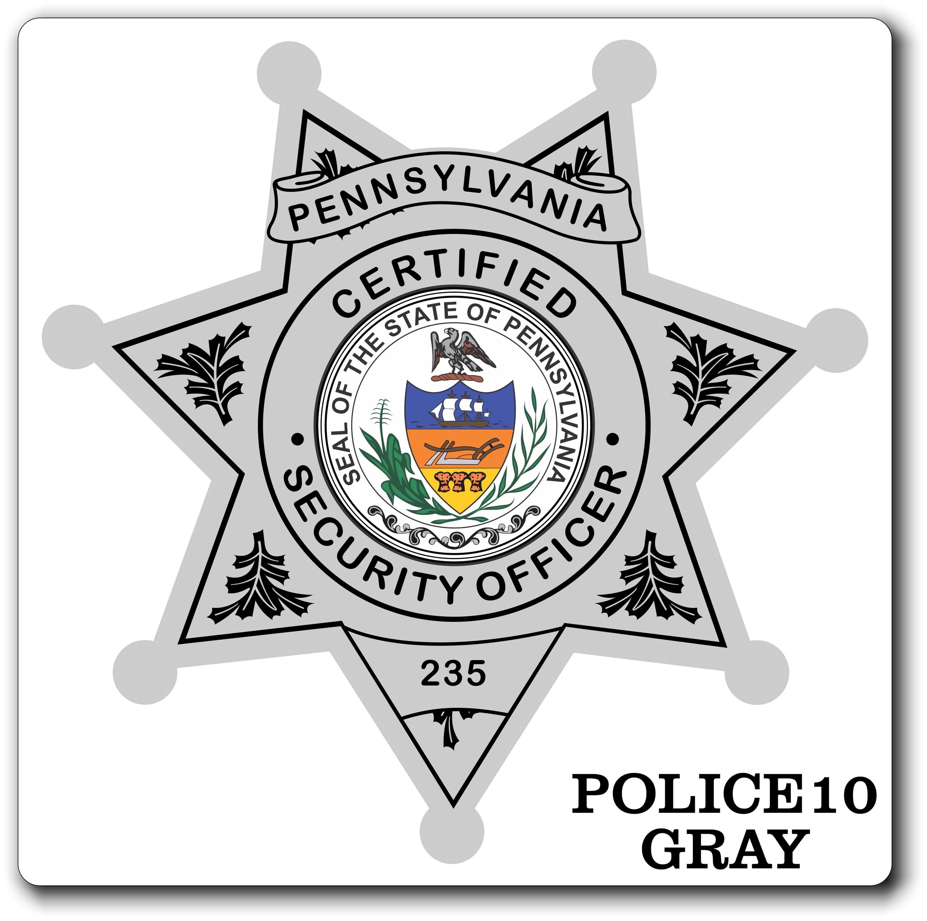 Custom Police / Law Enforcement Badge Decal / Sticker (PoliceDecal10)