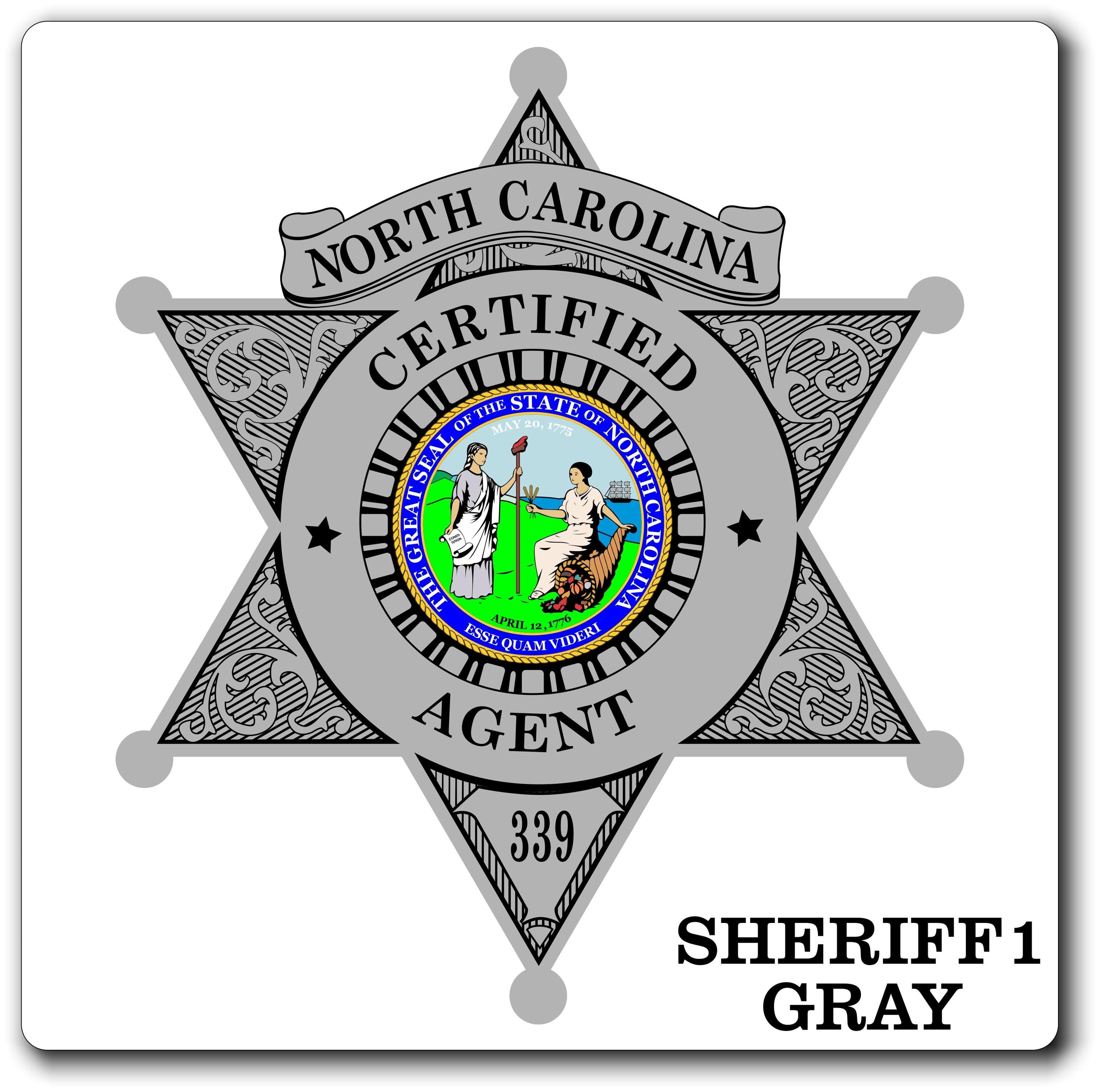 Custom Sheriff / Law Enforcement Badge Decal / Sticker (SheriffDecal1)
