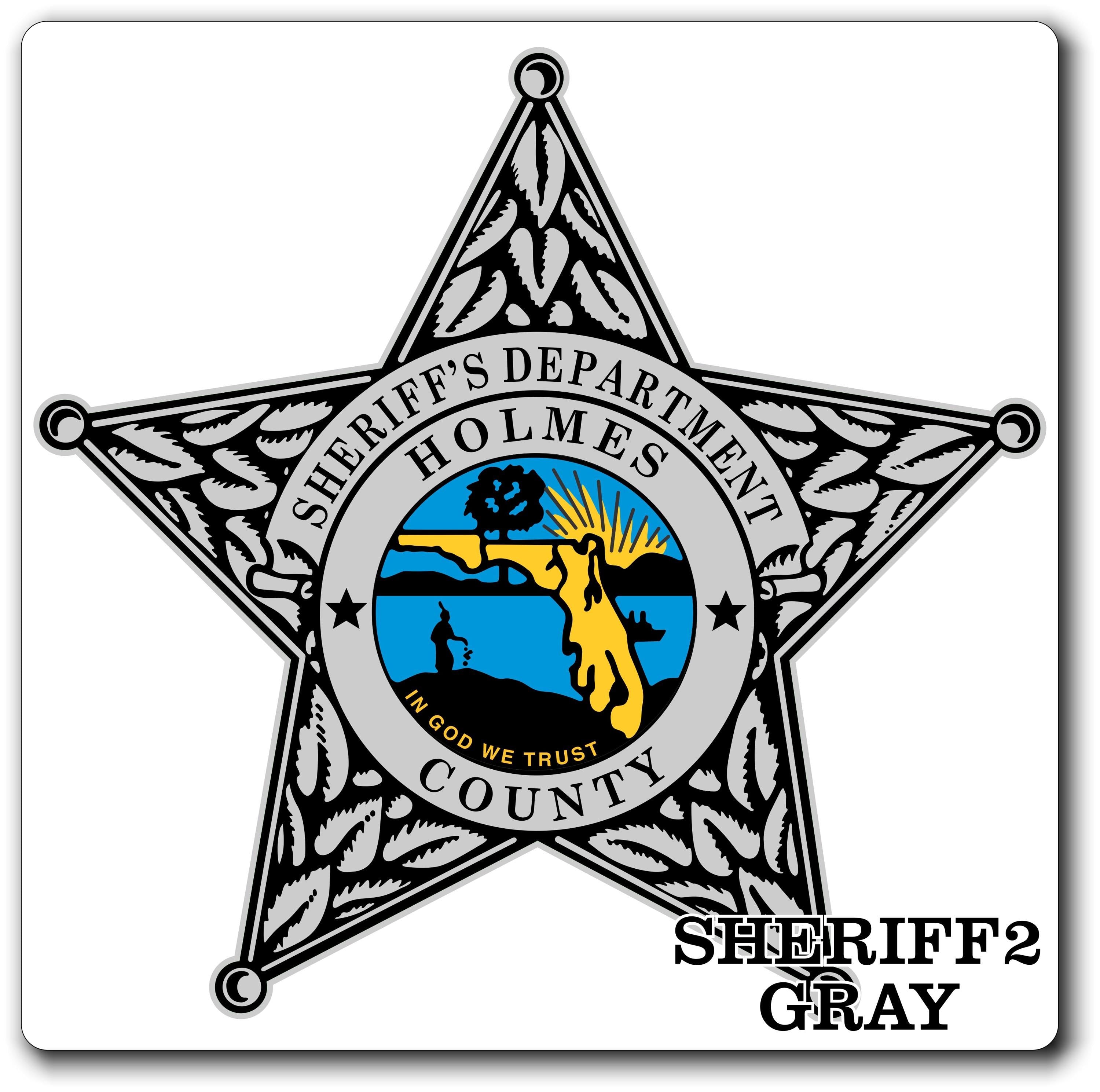 Custom Sheriff / Law Enforcement Badge Decal / Sticker (SheriffDecal2)