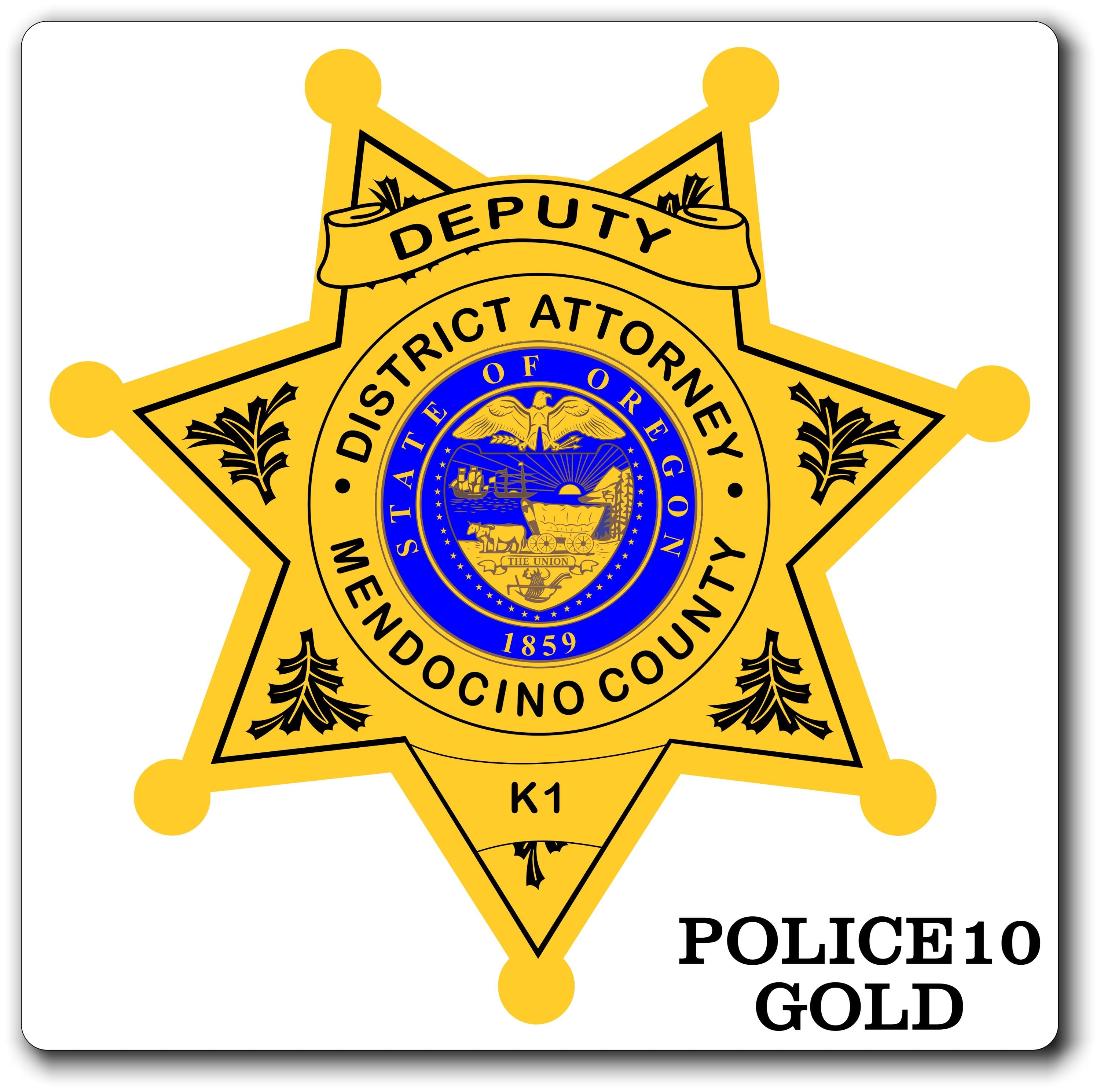 Custom Police / Law Enforcement Badge Decal / Sticker (PoliceDecal10)