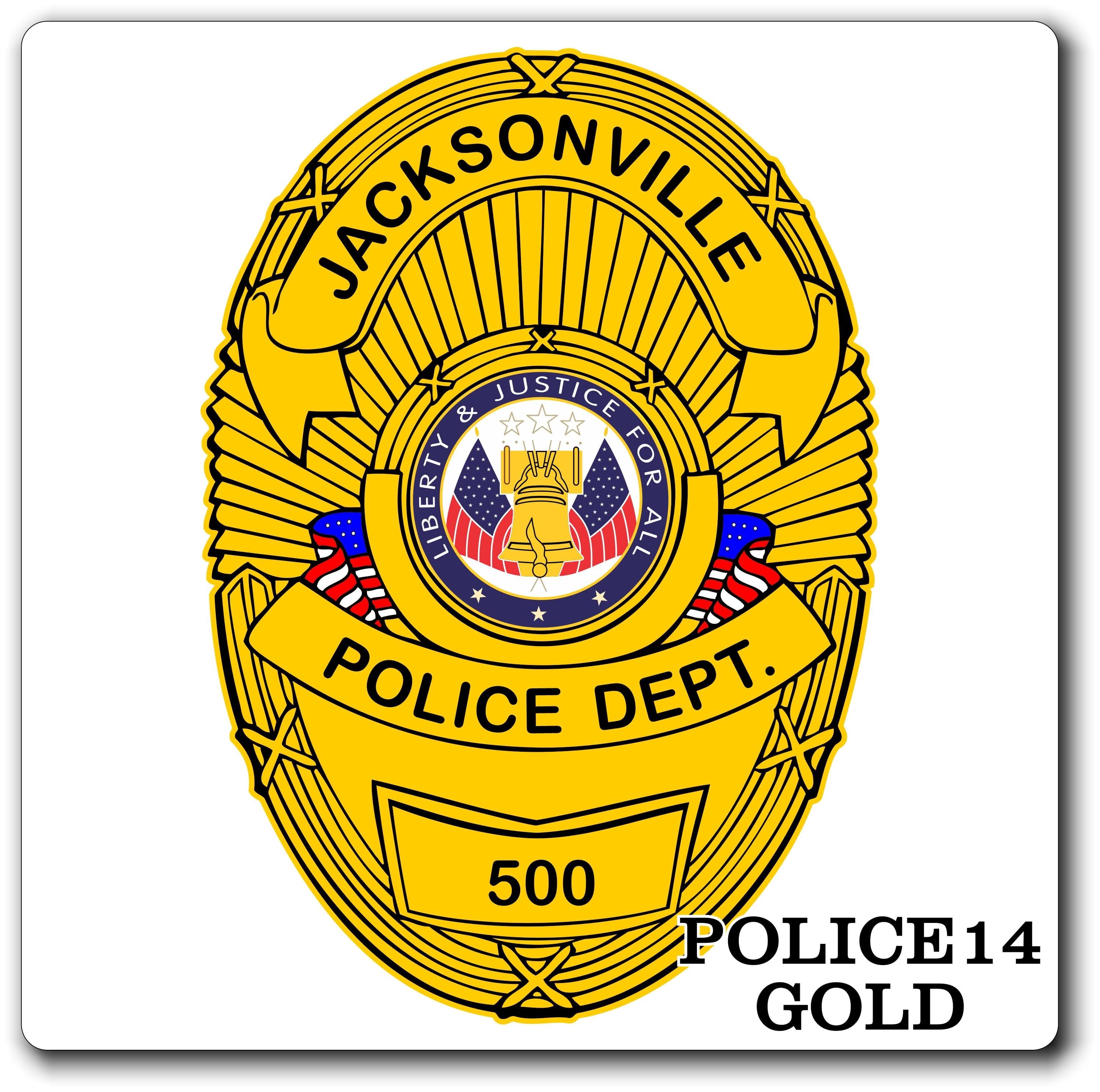 Custom Police / Law Enforcement Badge Decal / Sticker (PoliceDecal14)