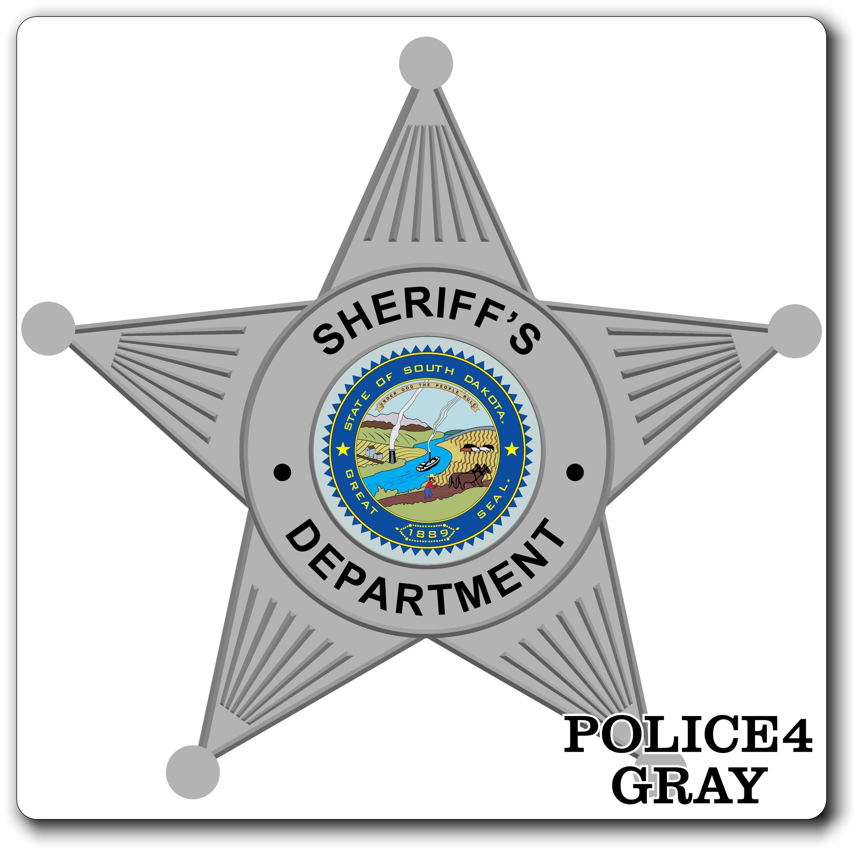 Custom Police / Law Enforcement Badge Decal / Sticker (PoliceDecal4)