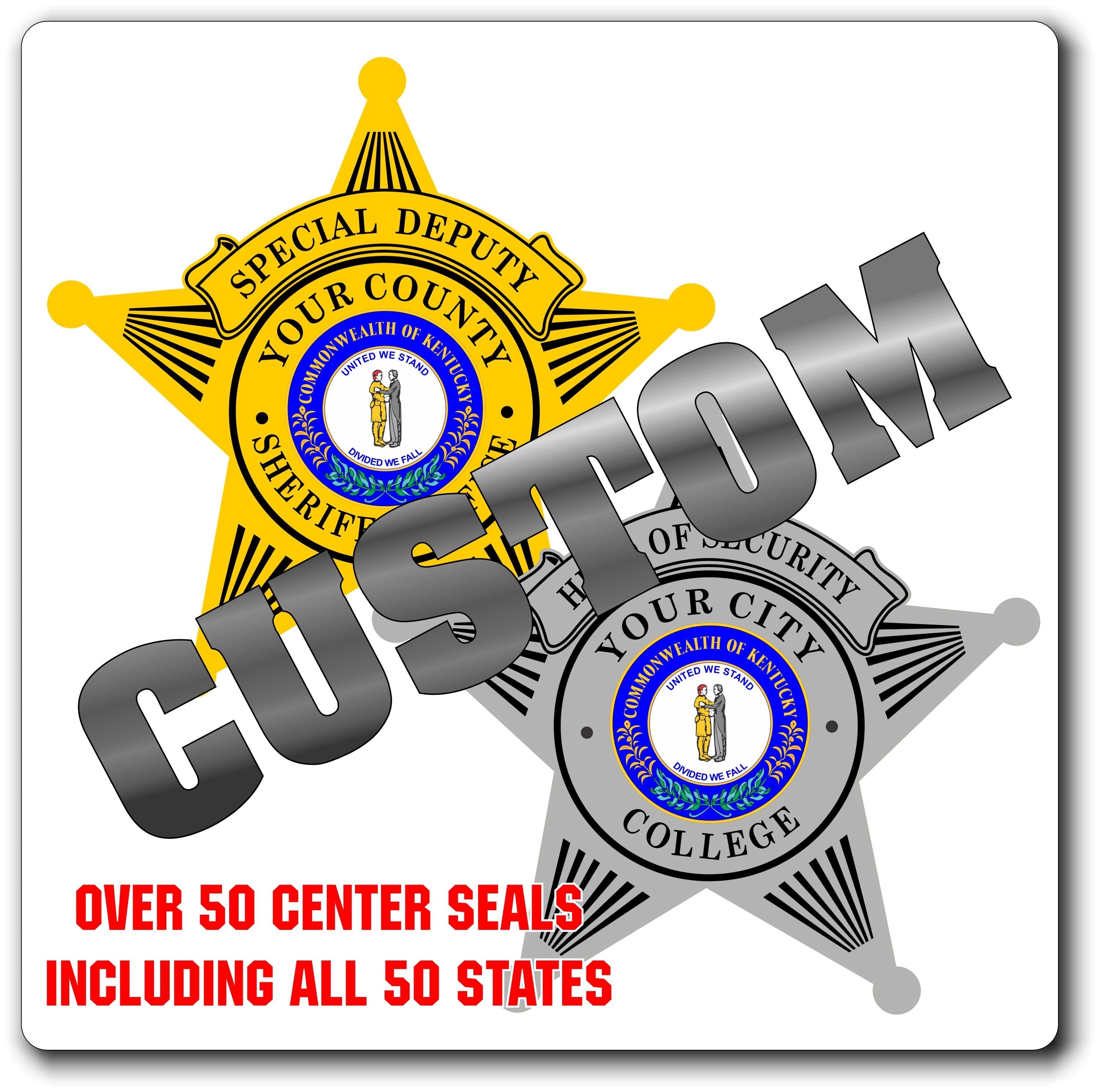 Custom Police / Law Enforcement Badge Decal / Sticker (PoliceDecal6)