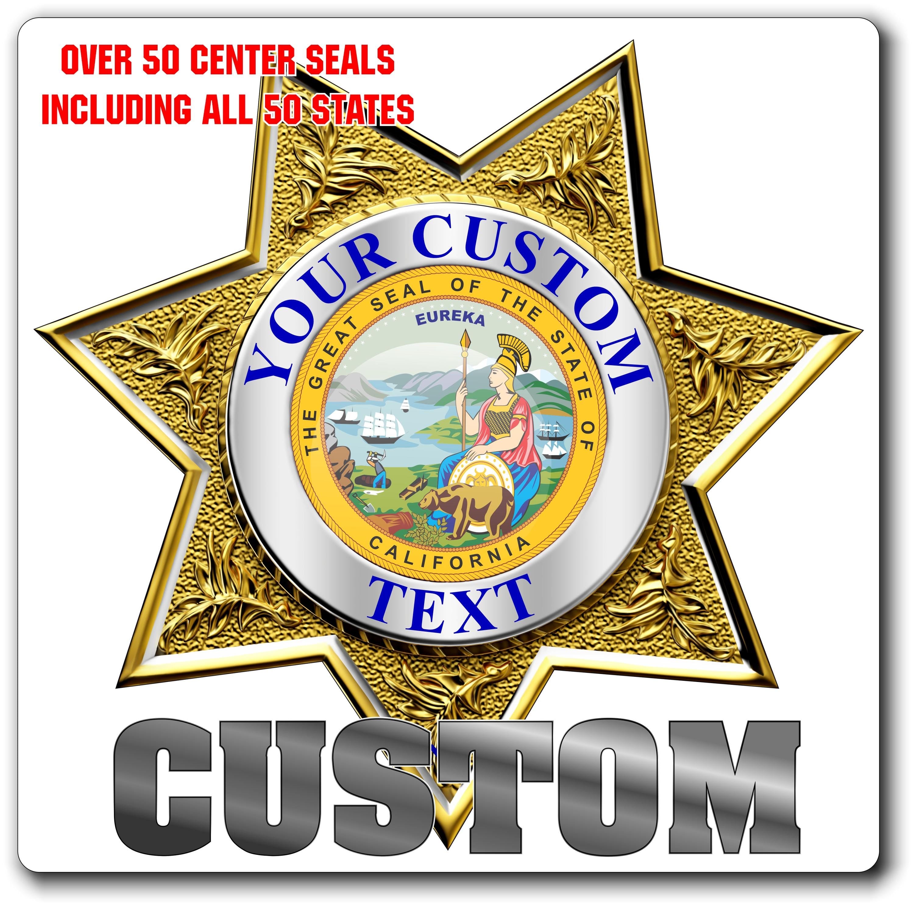 Custom Police / Law Enforcement Badge Decal / Sticker (PoliceDecal15)