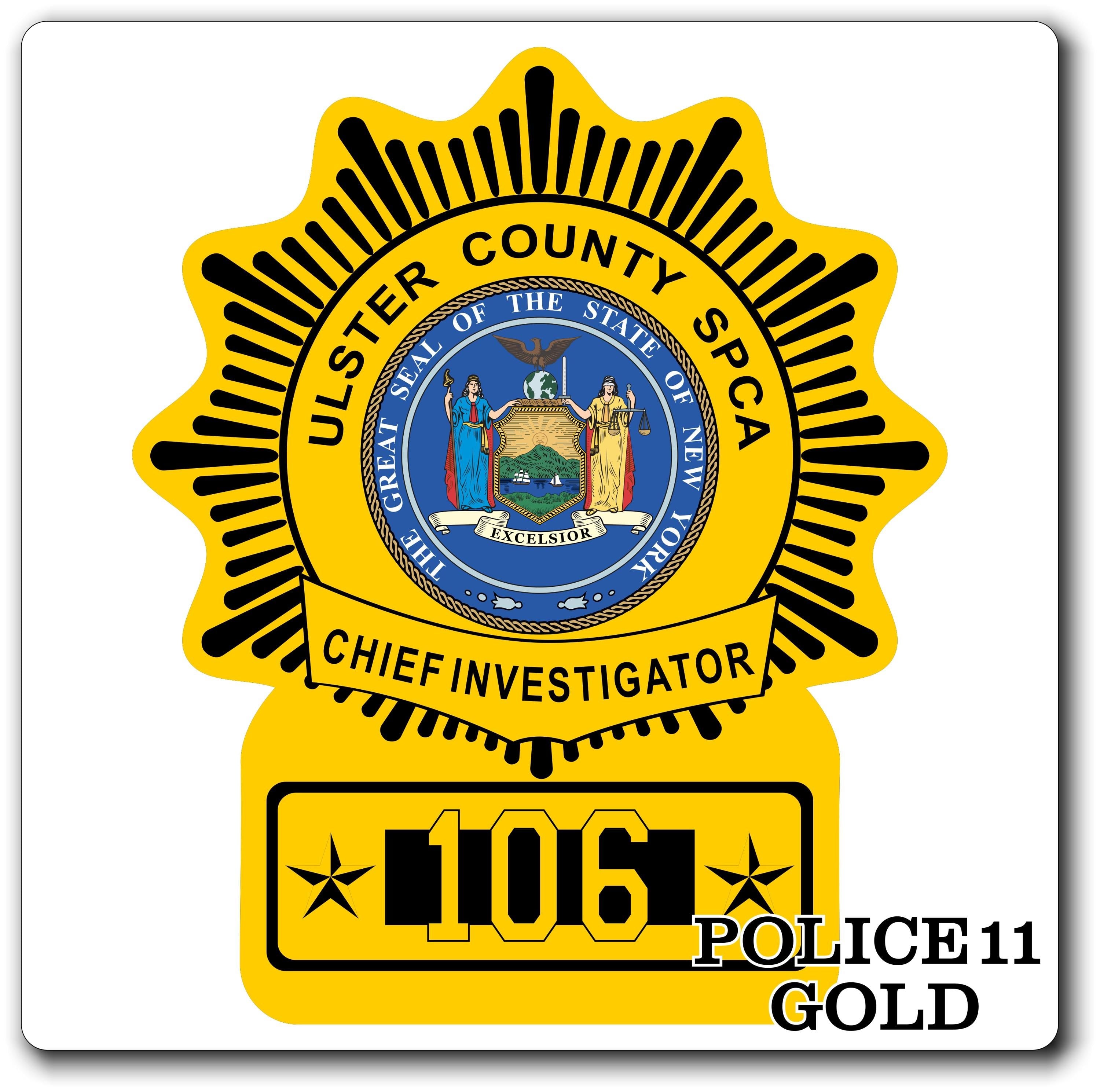 Custom Police / Law Enforcement Badge Decal / Sticker (PoliceDecal11)