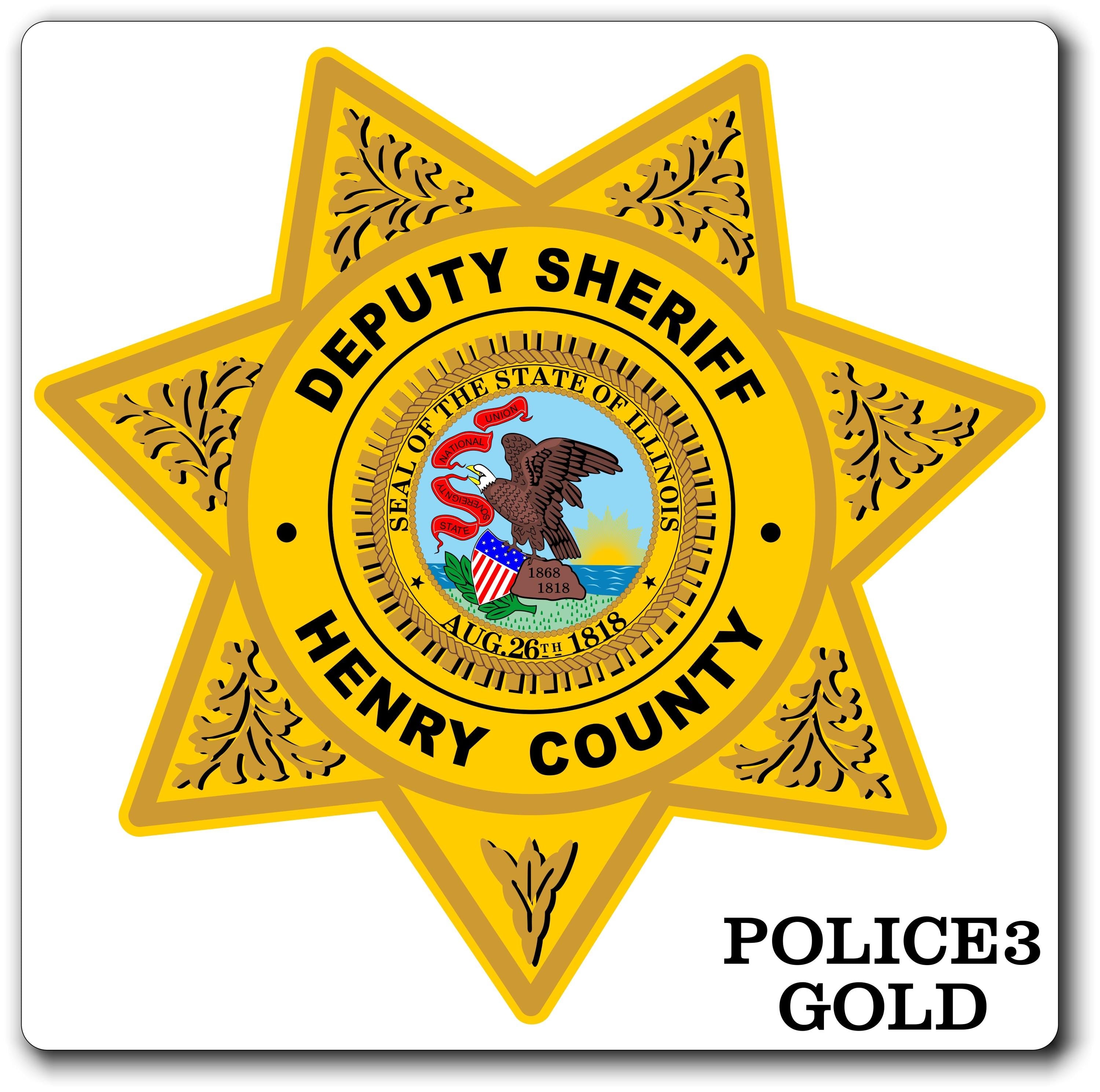 Custom Police / Law Enforcement Badge Decal / Sticker (PoliceDecal3)