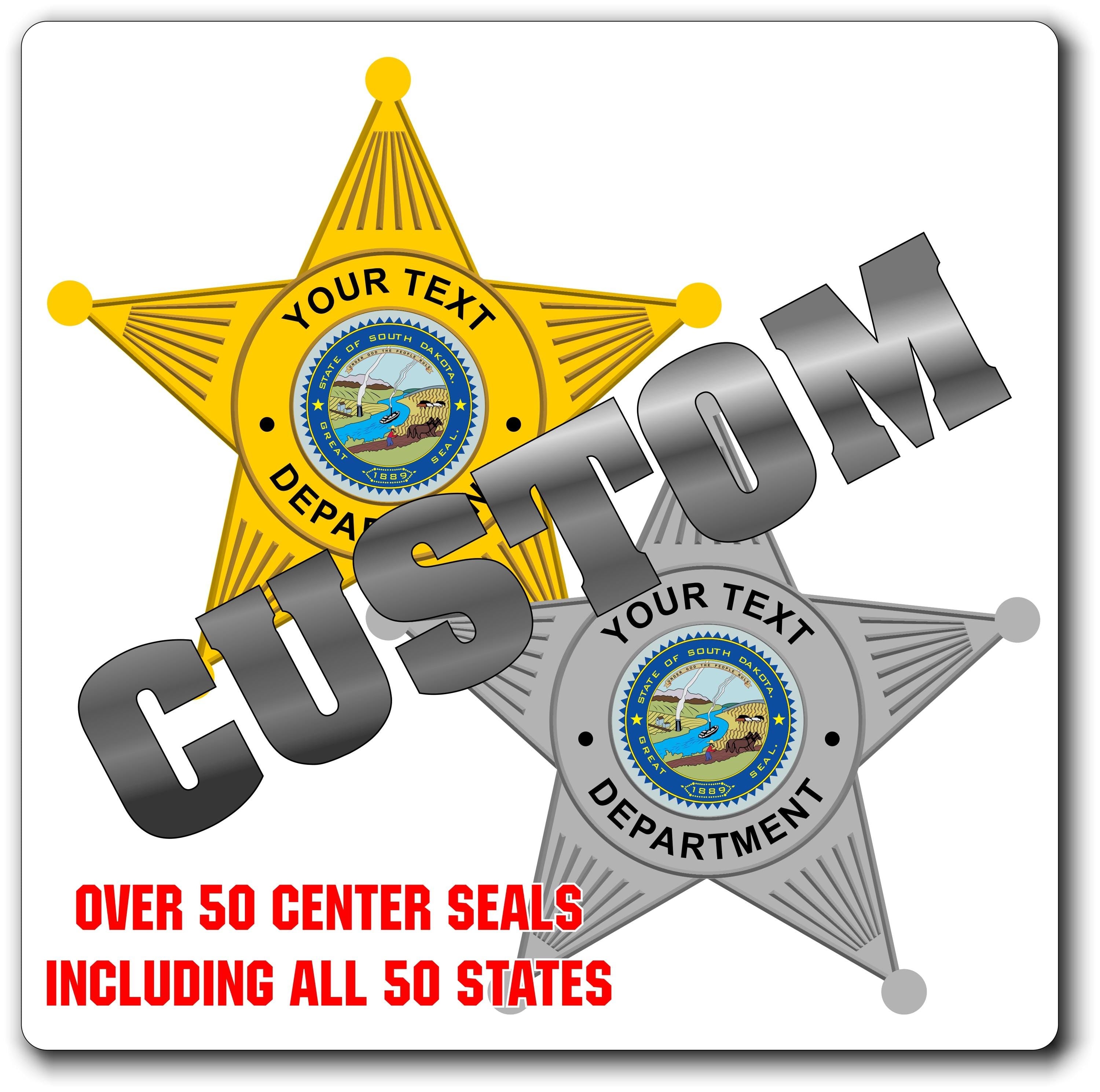 Custom Police / Law Enforcement Badge Decal / Sticker (PoliceDecal4)