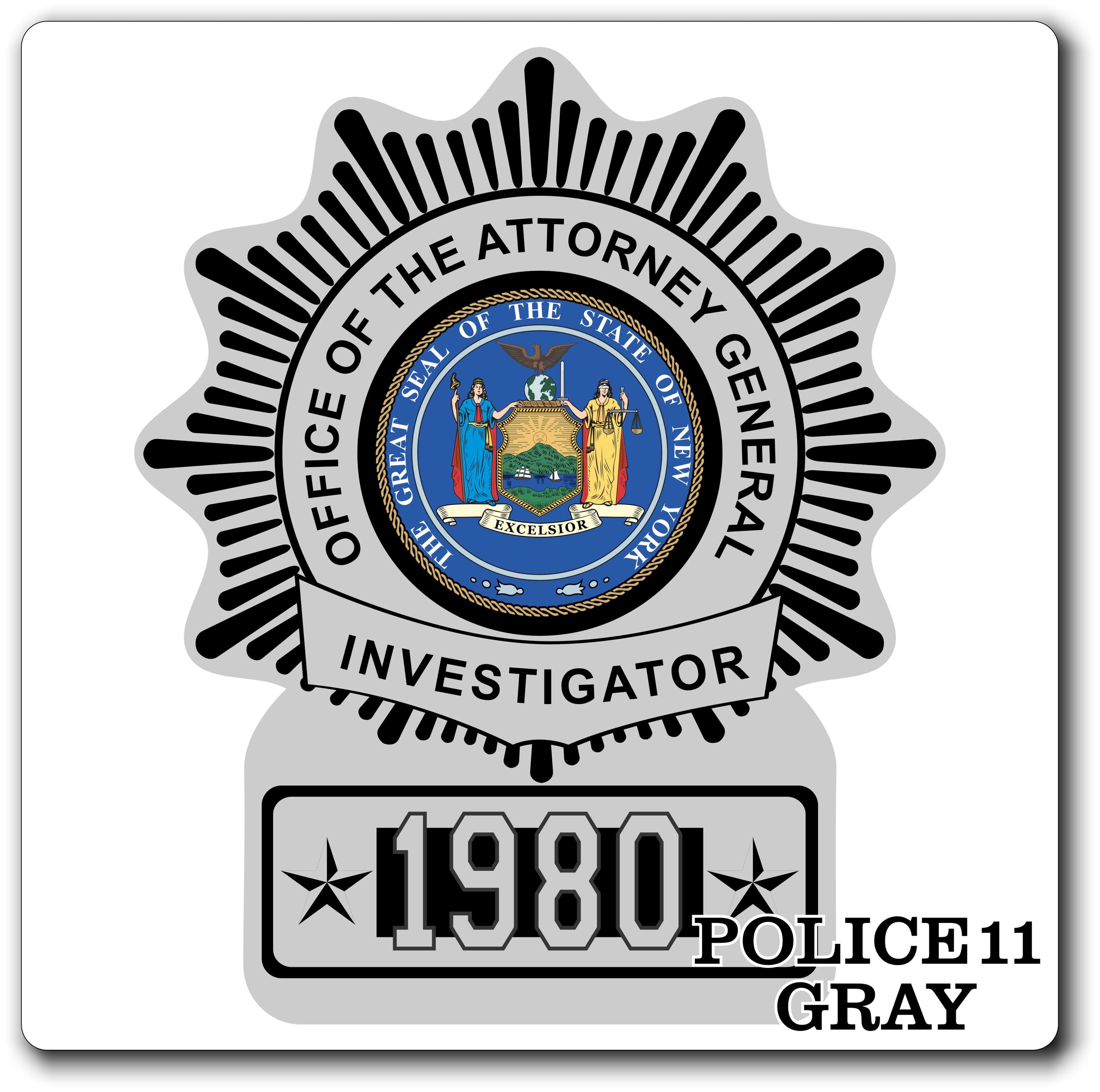 Custom Police / Law Enforcement Badge Decal / Sticker (PoliceDecal11)
