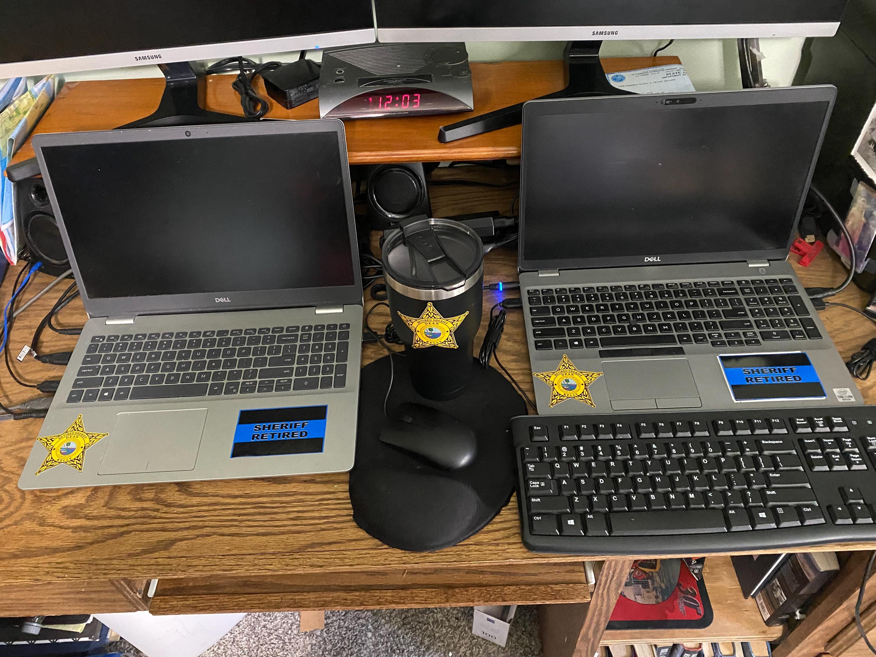 Custom Sheriff / Law Enforcement Badge Decal / Sticker (SheriffDecal2)