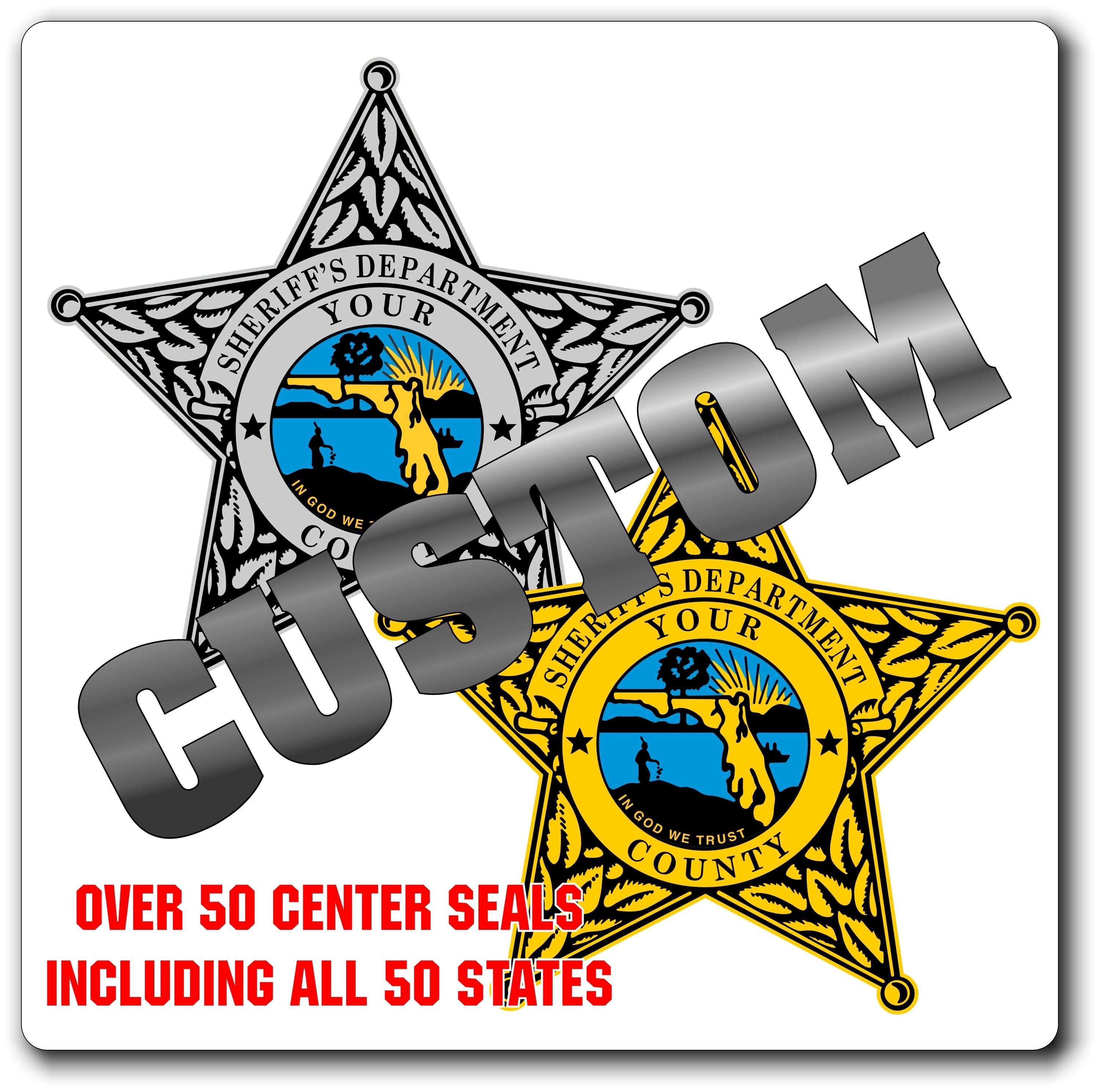 Custom Sheriff / Law Enforcement Badge Decal / Sticker (SheriffDecal2)