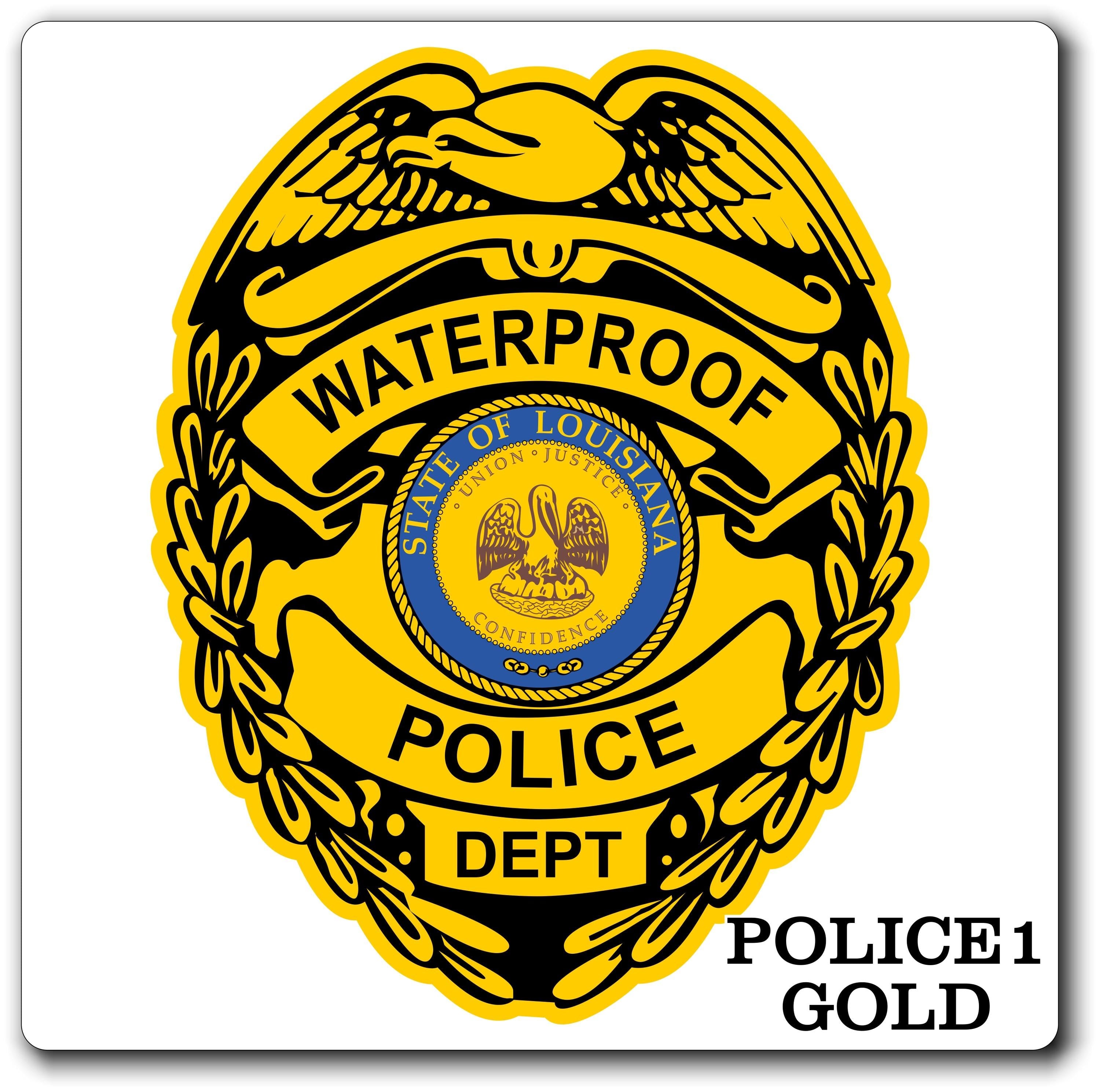 Custom Police / Law Enforcement Badge Decal / Sticker (PoliceDecal1)
