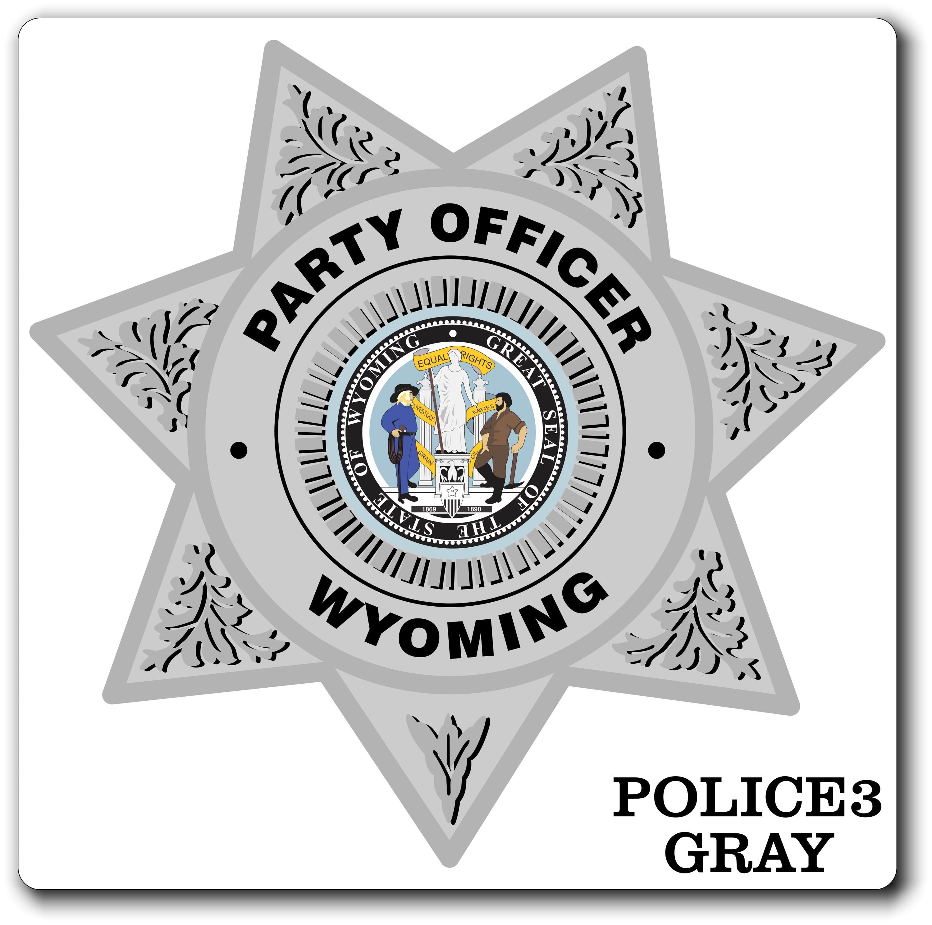 Custom Police / Law Enforcement Badge Decal / Sticker (PoliceDecal3)