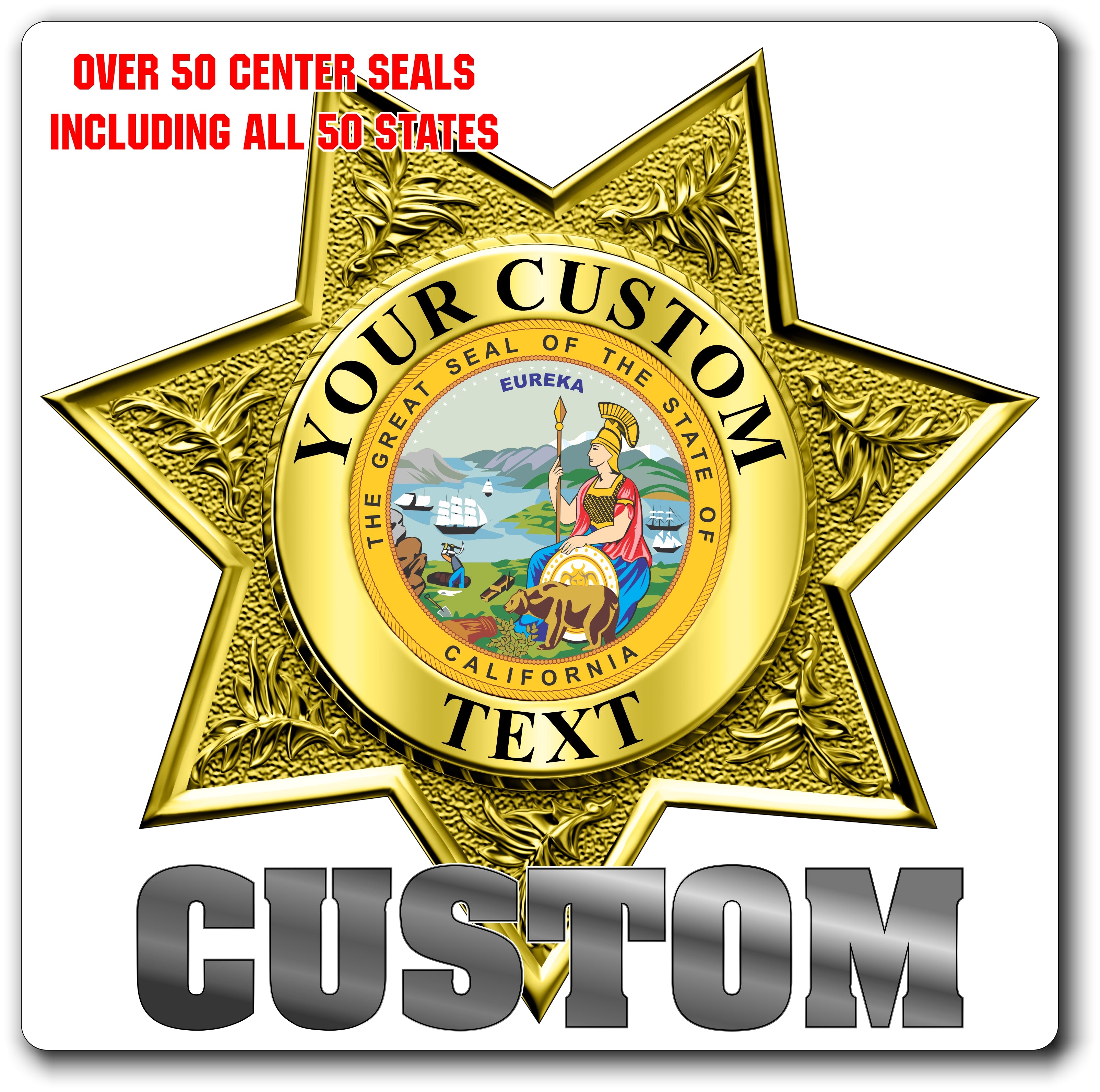 Custom Police / Law Enforcement Badge Decal / Sticker (PoliceDecal21)