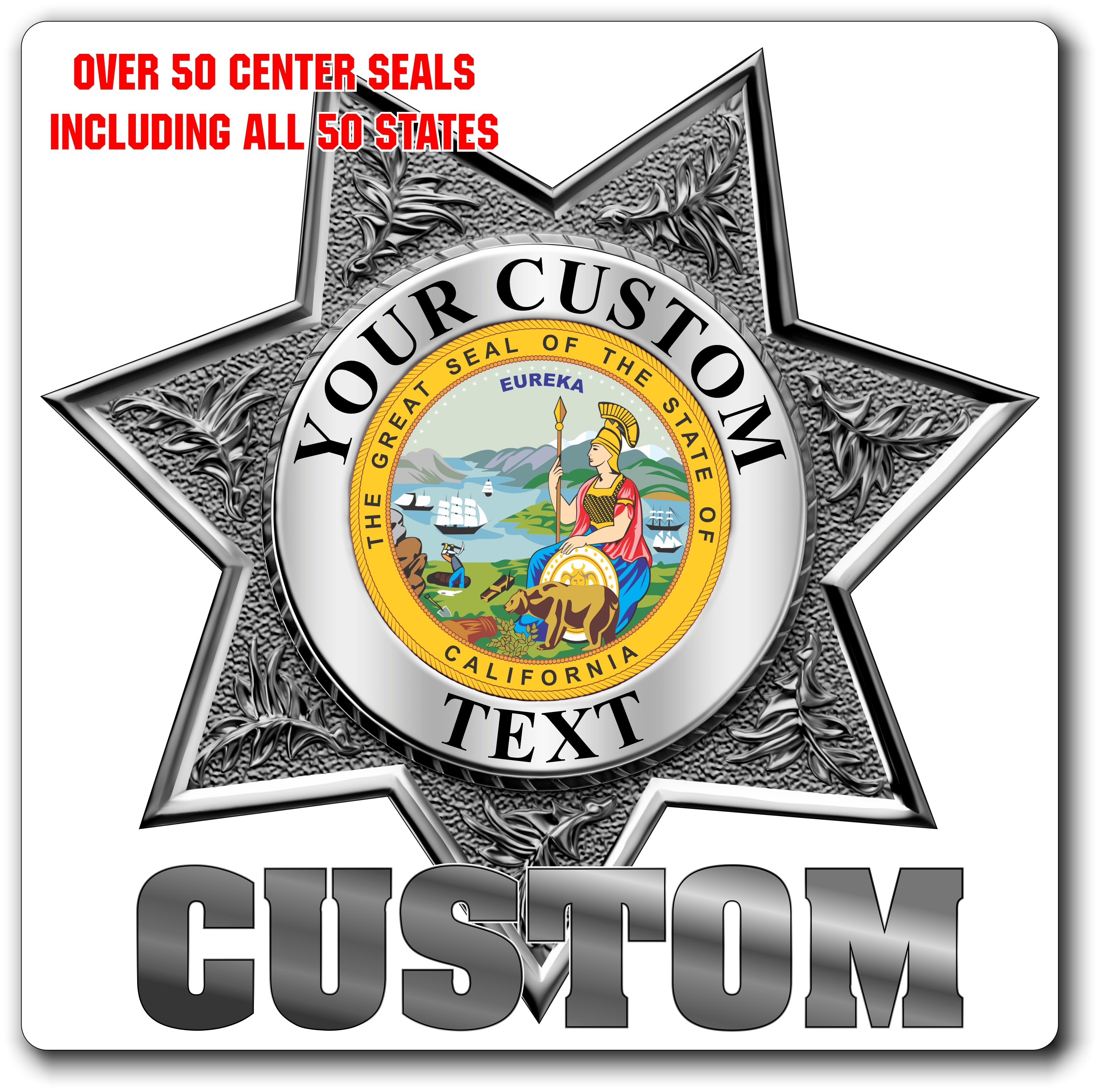 Custom Police / Law Enforcement Badge Decal / Sticker (PoliceDecal22)