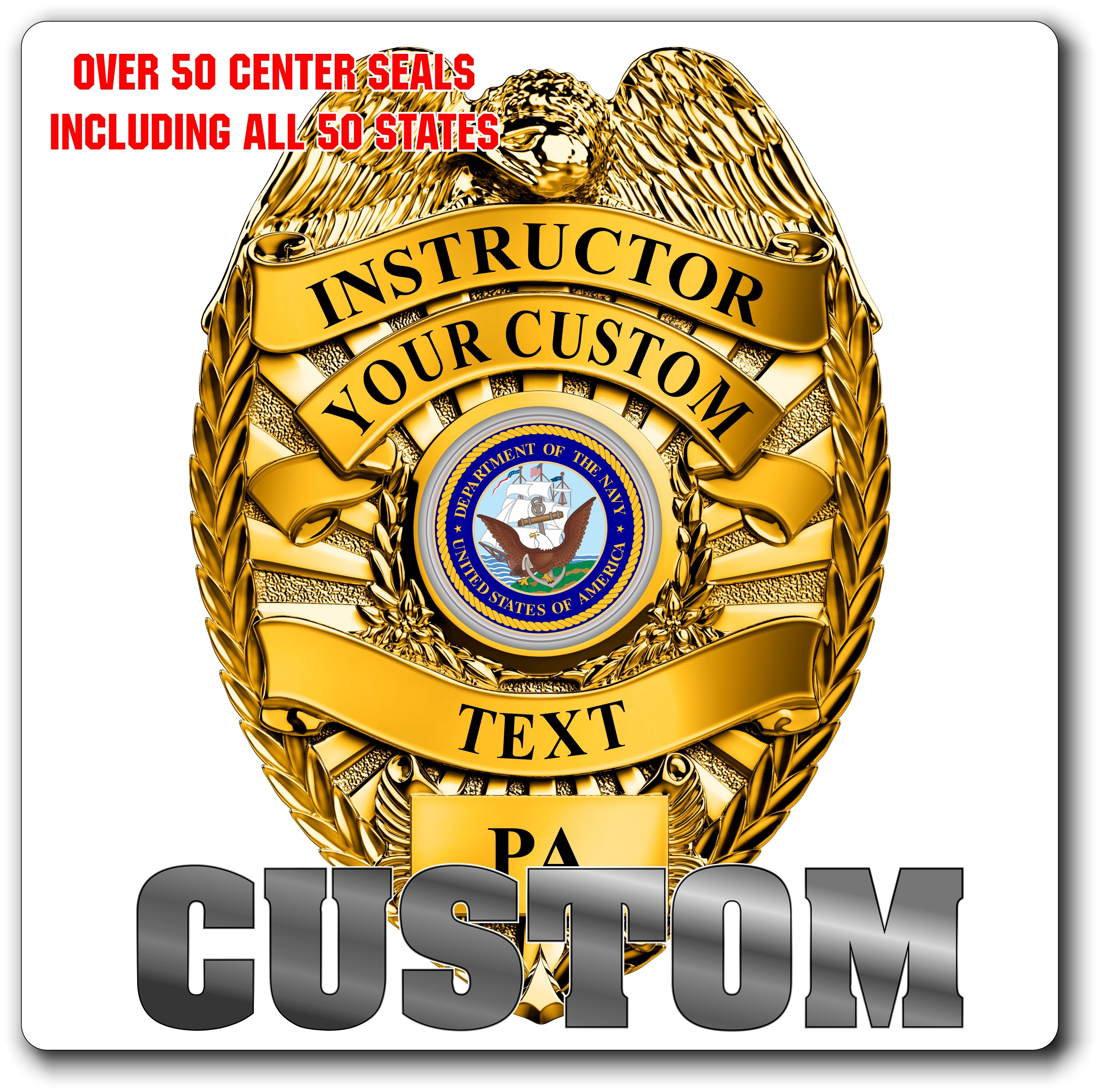 Custom Police / Law Enforcement Badge Decal / Sticker (PoliceDecal23)