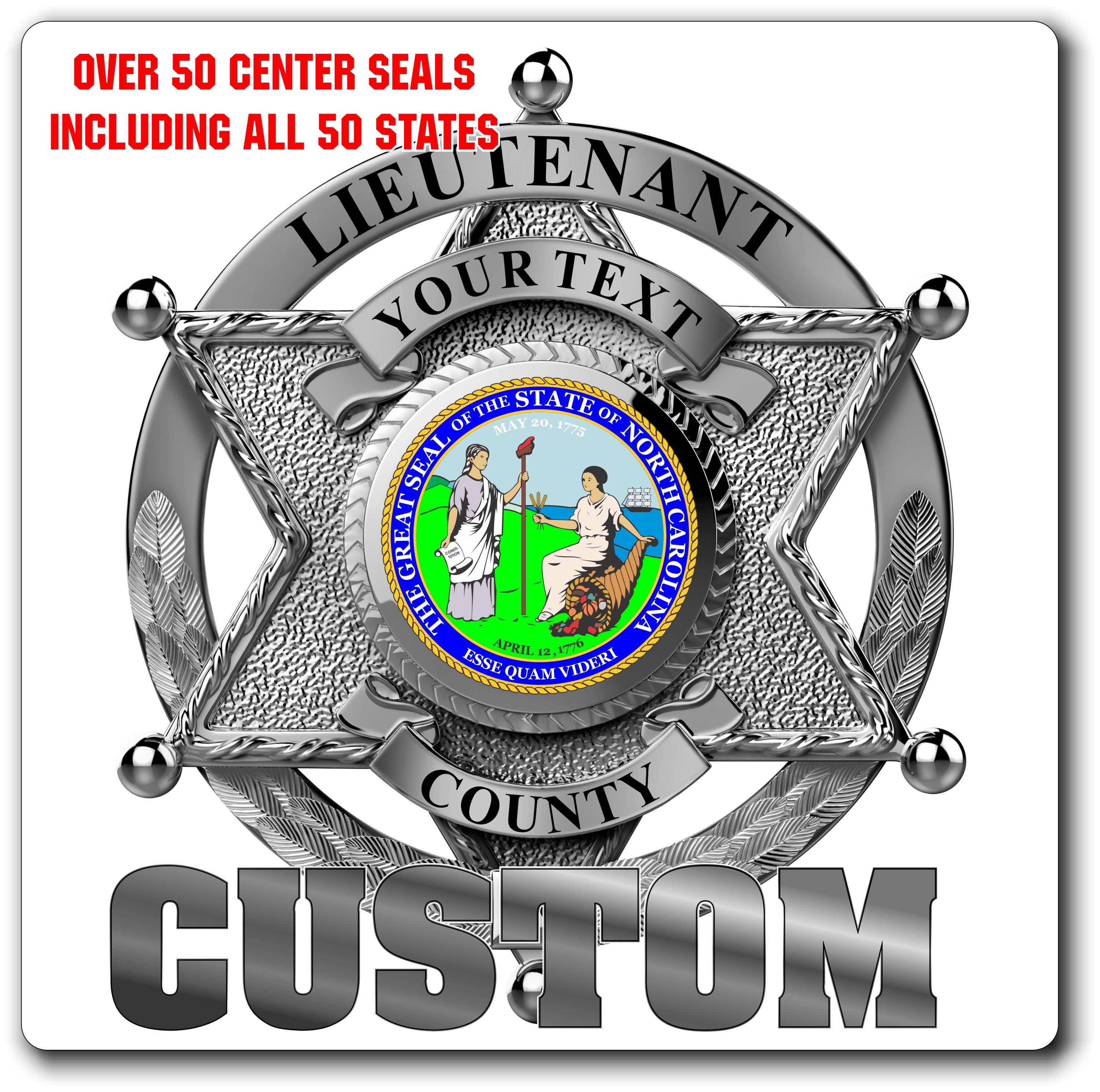 Custom Sheriff / Law Enforcement Badge Decal / Sticker (SheriffDecal5)