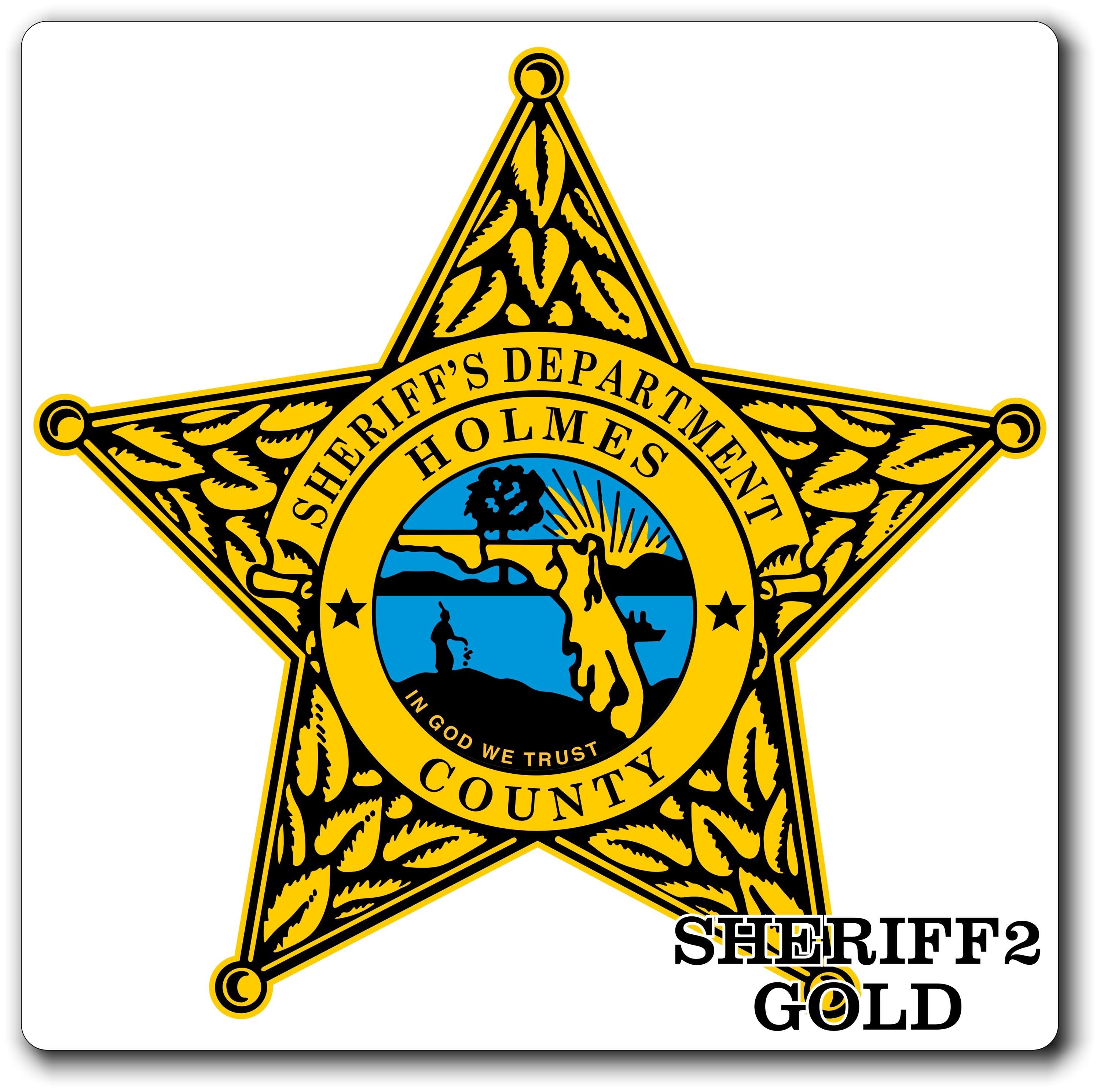 Custom Sheriff / Law Enforcement Badge Decal / Sticker (SheriffDecal2)