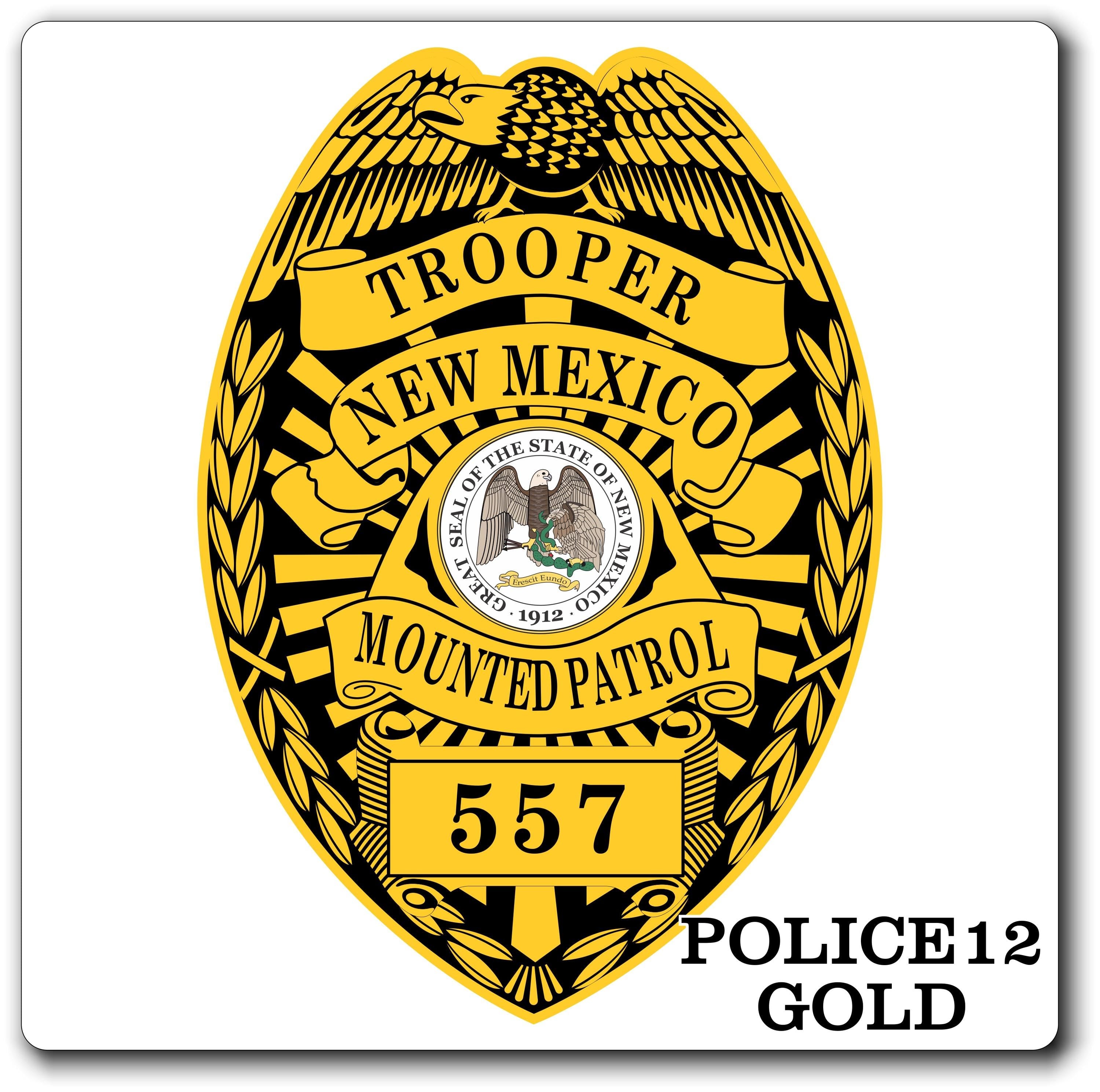 Custom Police / Law Enforcement Badge Decal / Sticker (PoliceDecal12)