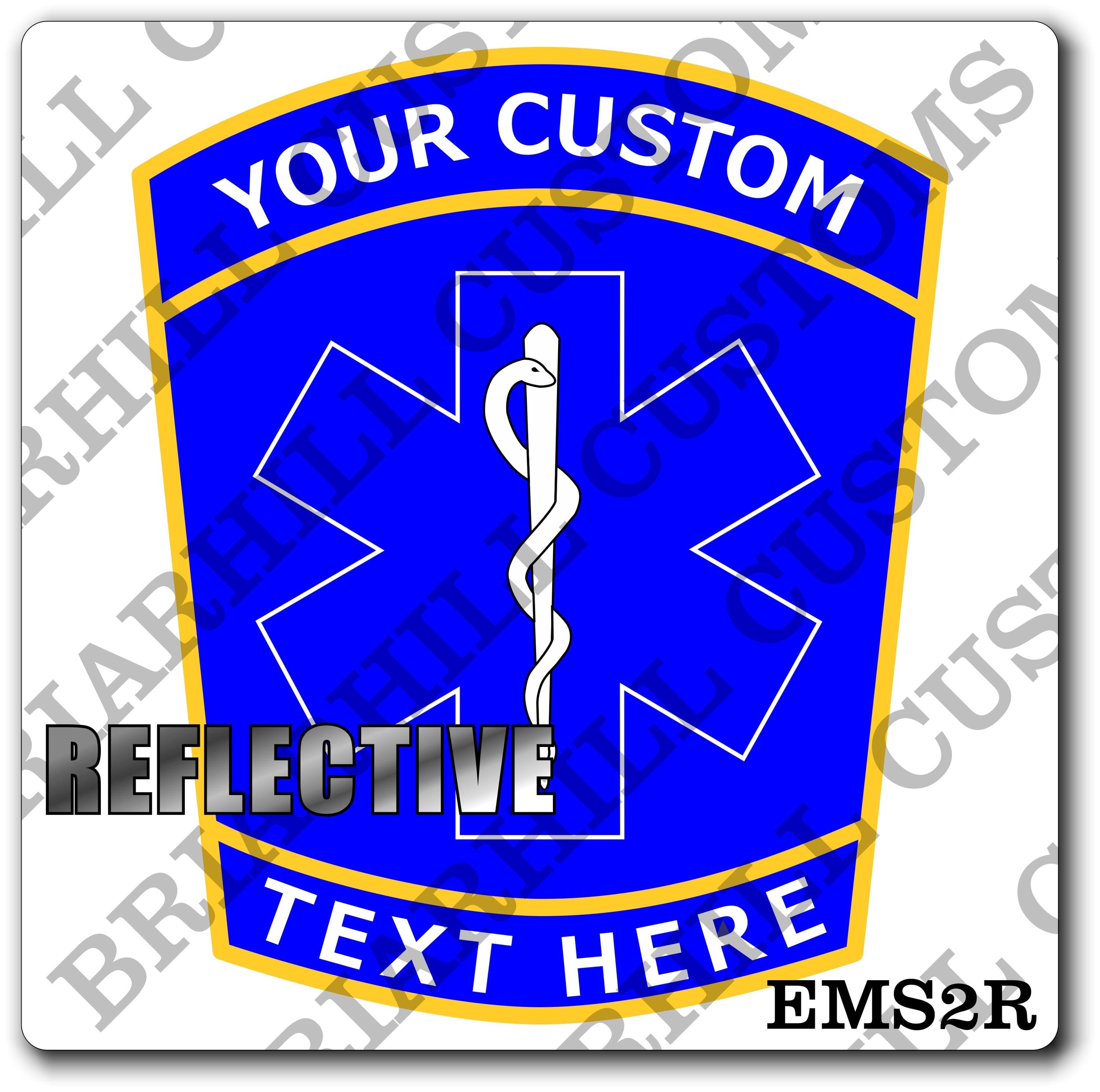 Custom Star of Life Decal, Sticker (EMSDecal2R)