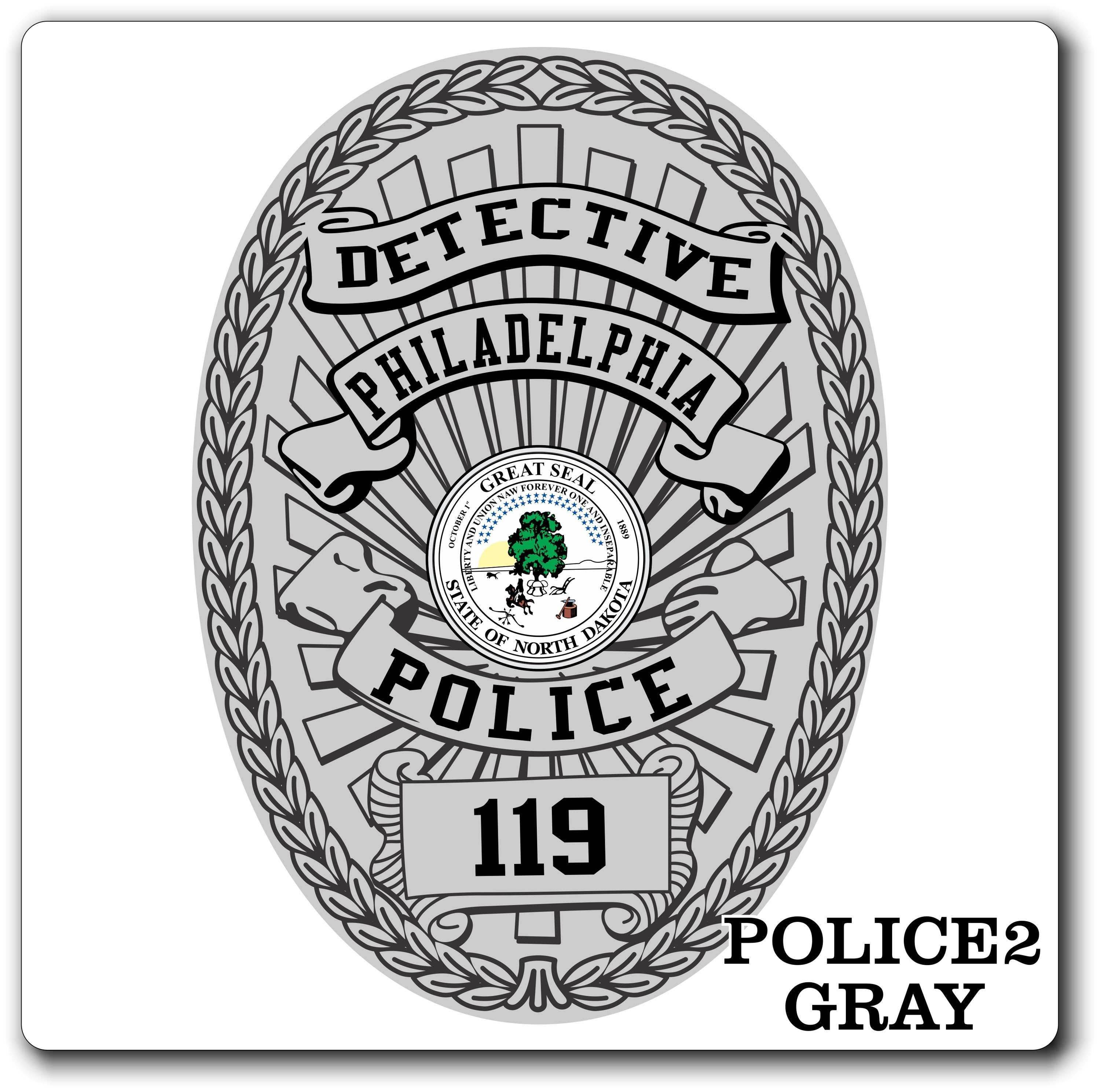 Custom Police / Law Enforcement Badge Decal / Sticker (PoliceDecal2)