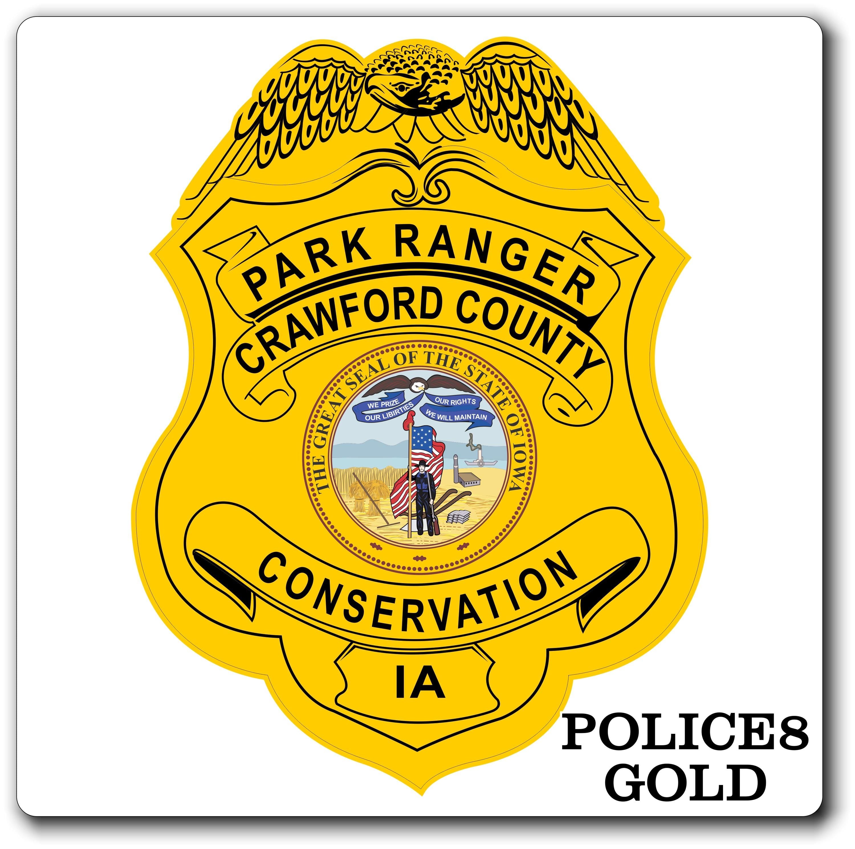 Custom Police / Law Enforcement Badge Decal / Sticker (PoliceDecal8)