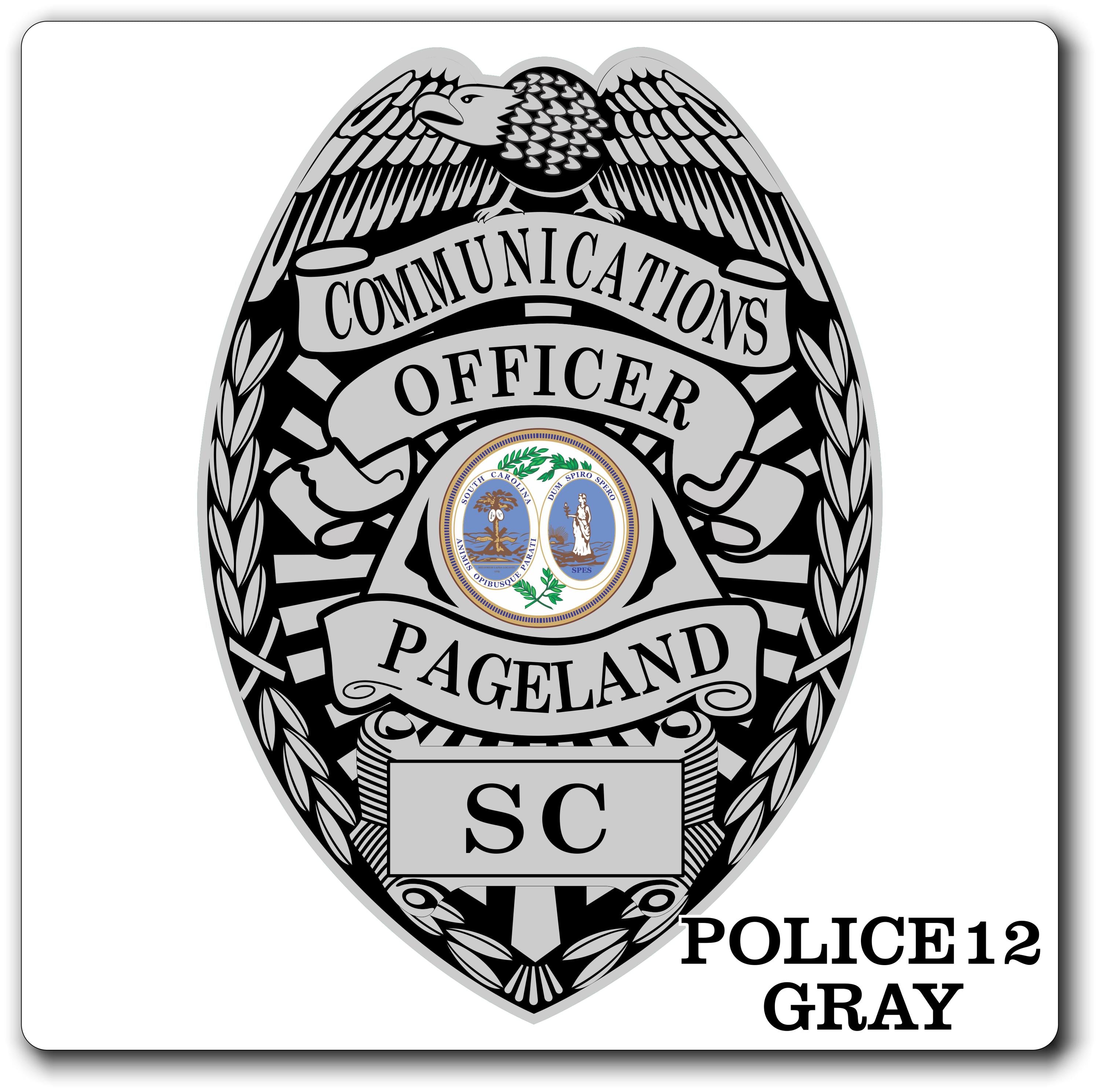 Custom Police / Law Enforcement Badge Decal / Sticker (PoliceDecal12)