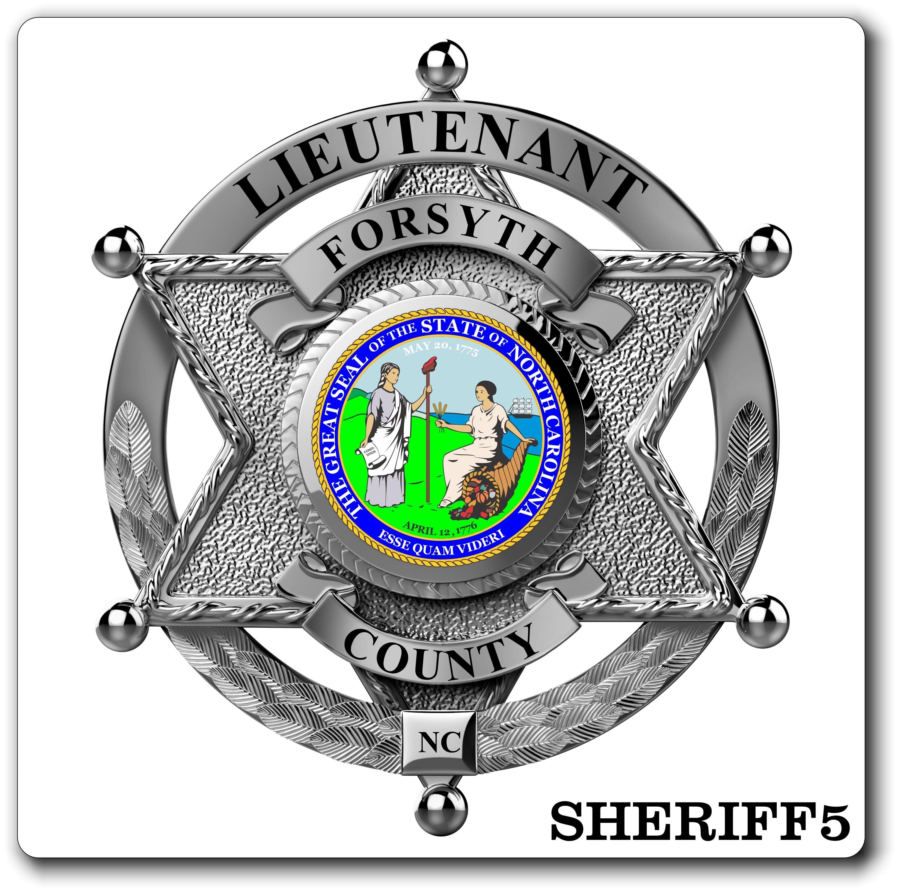 Custom Reflective Sheriff / Law Enforcement Badge Decal / Sticker (SheriffDecal5R)