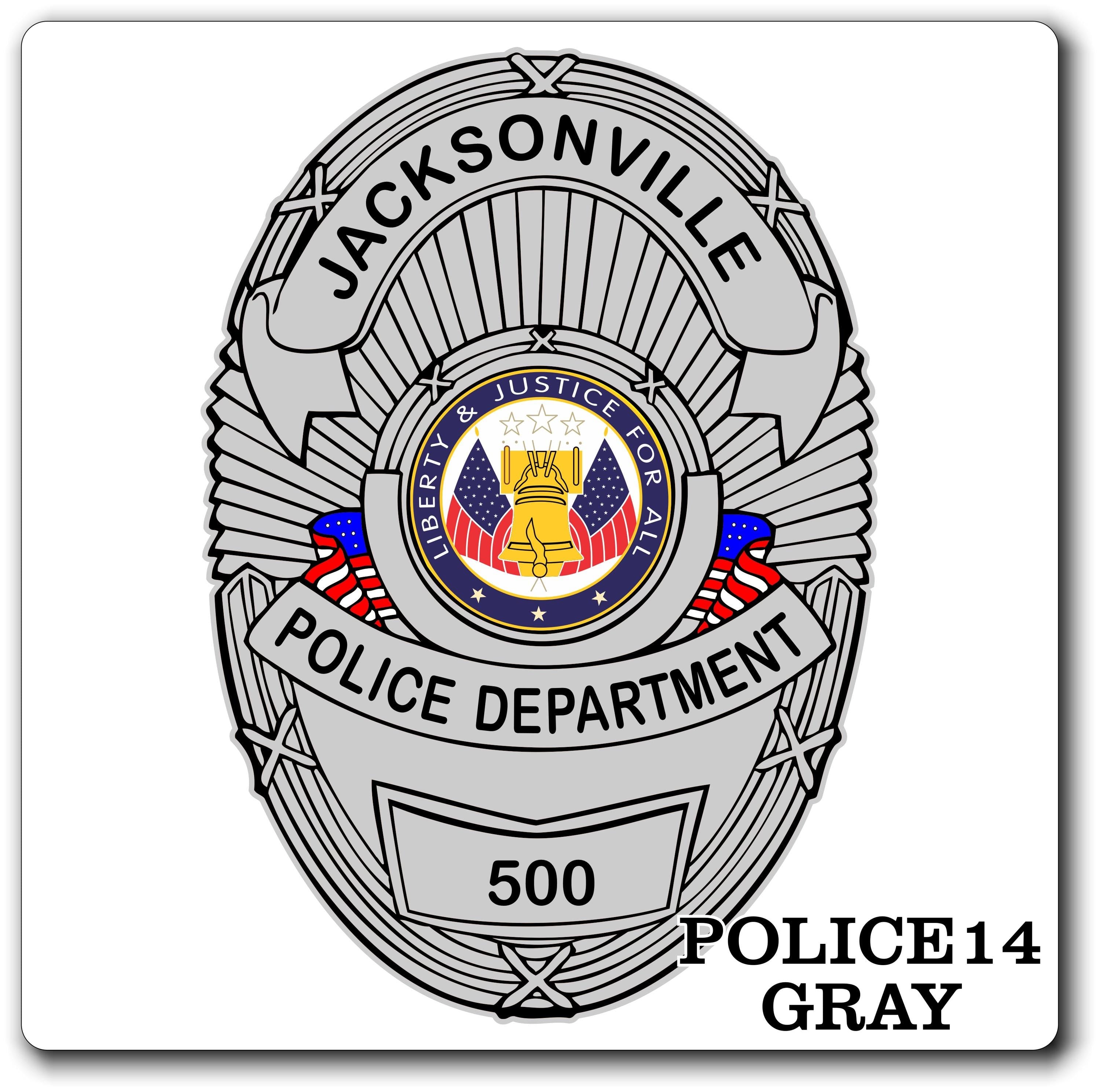 Custom Police / Law Enforcement Badge Decal / Sticker (PoliceDecal14)