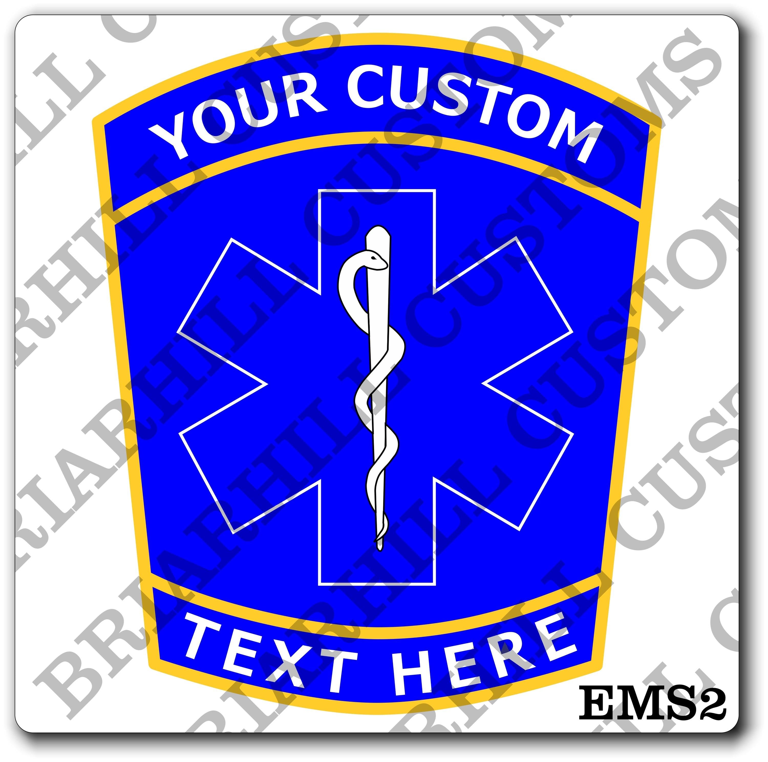 Custom Star of Life Decal, Sticker (EMSDecal2)