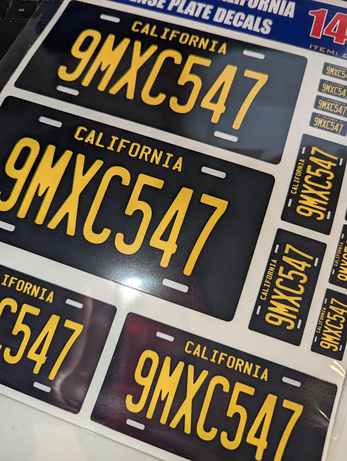 California Plate Sticker Personalized California License Plate Decals - Stickers Version 4 ( Sh ...